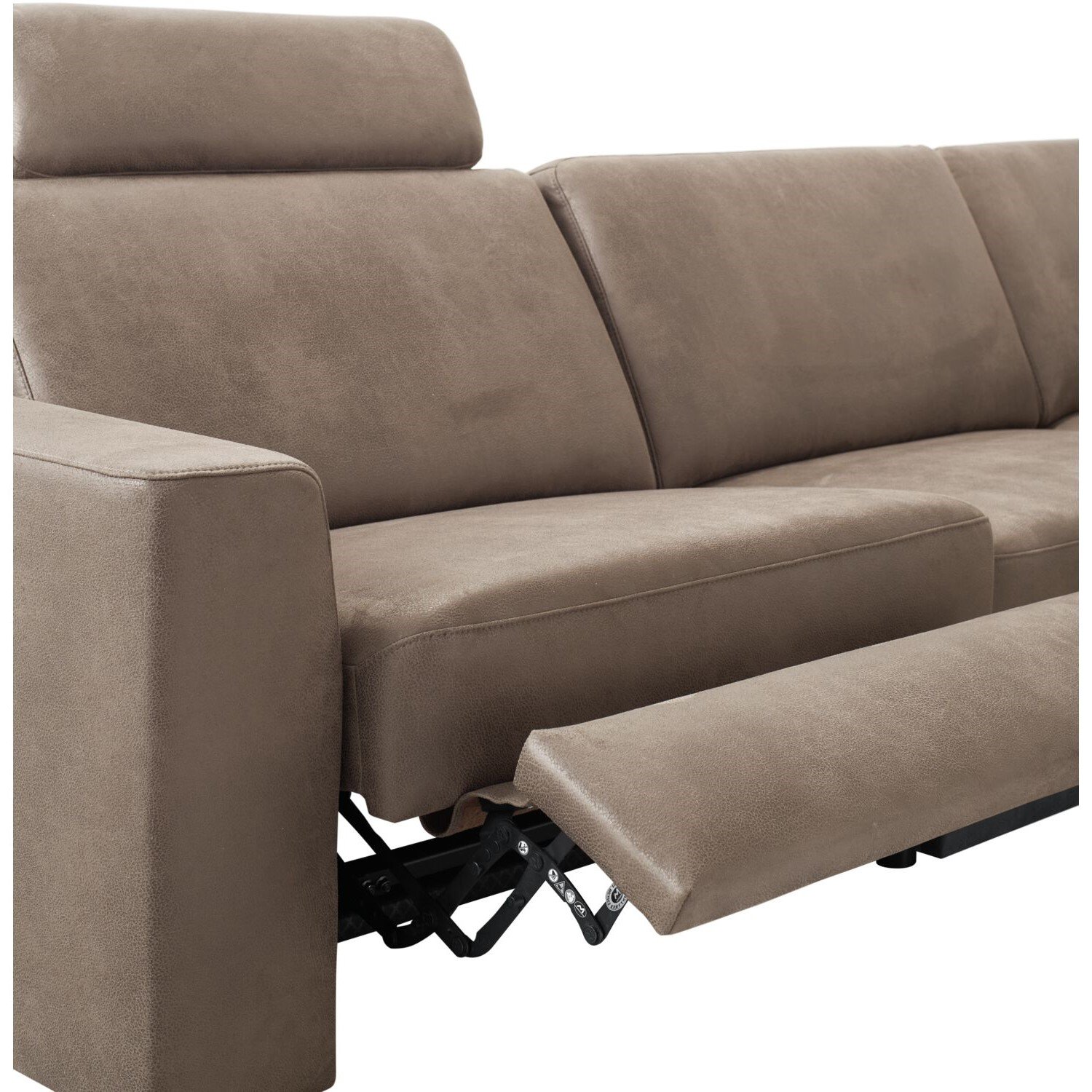 Hoekbank Muscolo elektrische relaxfunctie en zitdiepte bonellvering met HR schuim wood