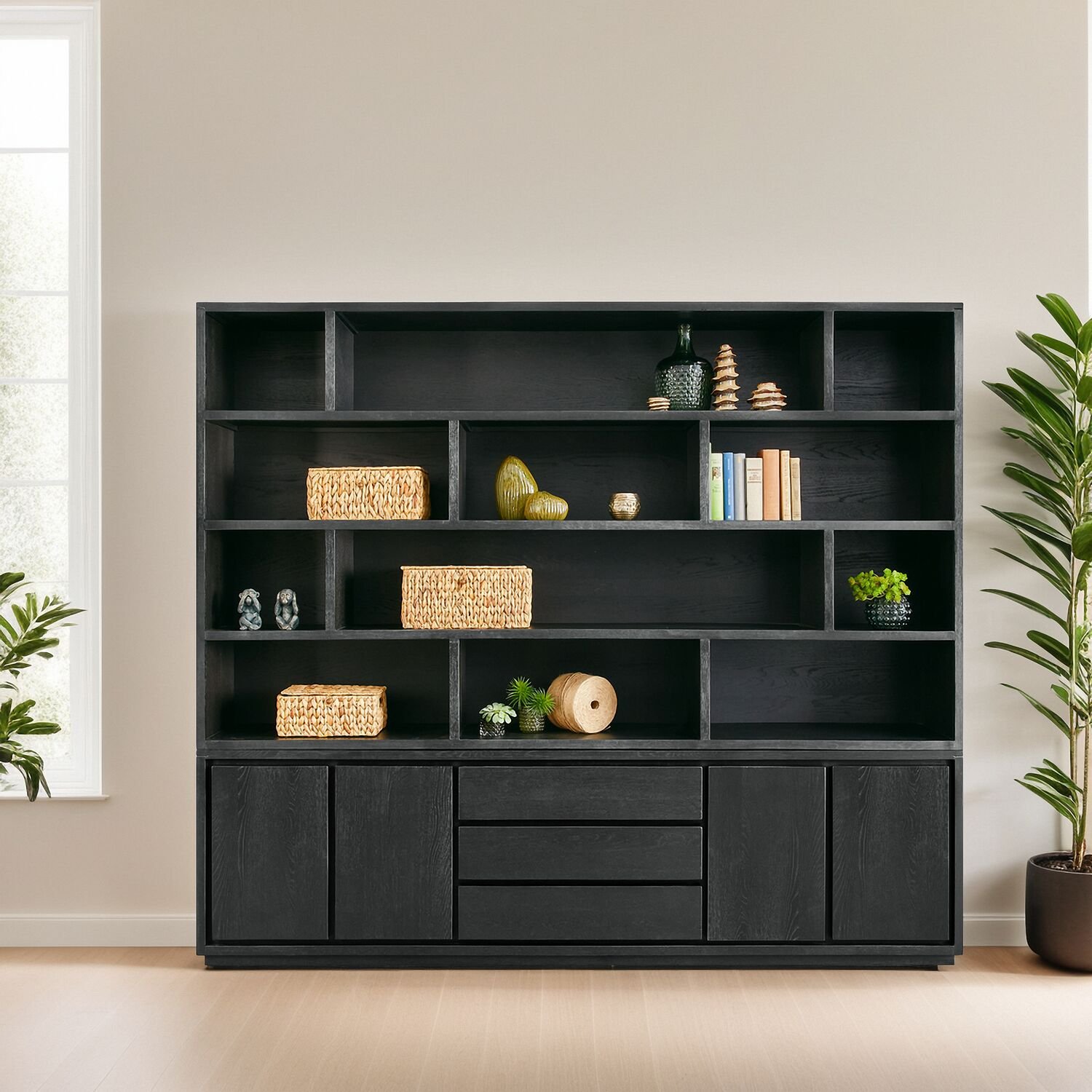Boekenkast Lavio 210 x 242 black