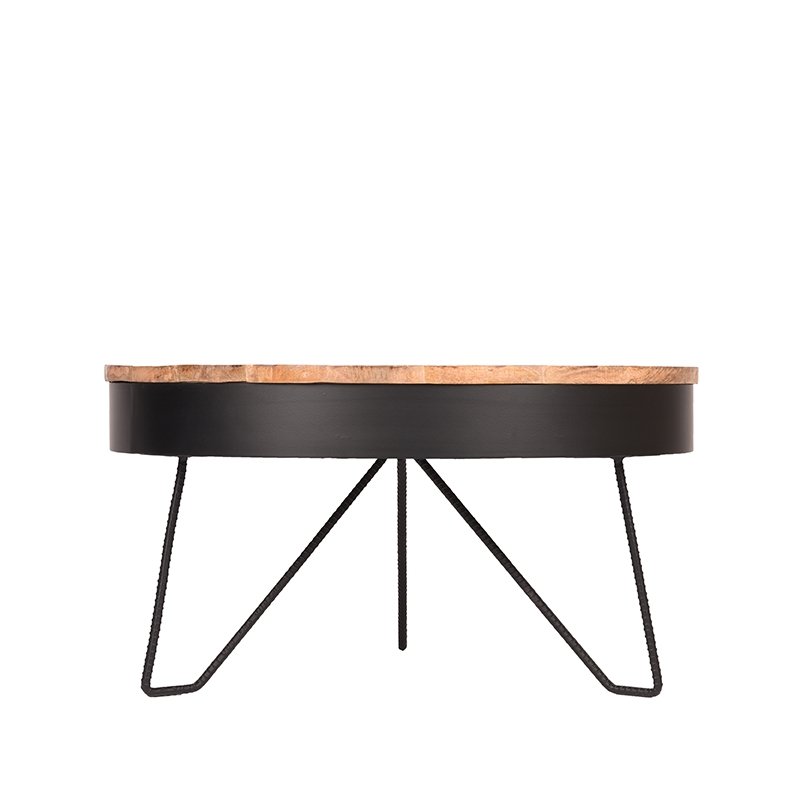 Salontafel Saran naturel mangohout, 80 cm