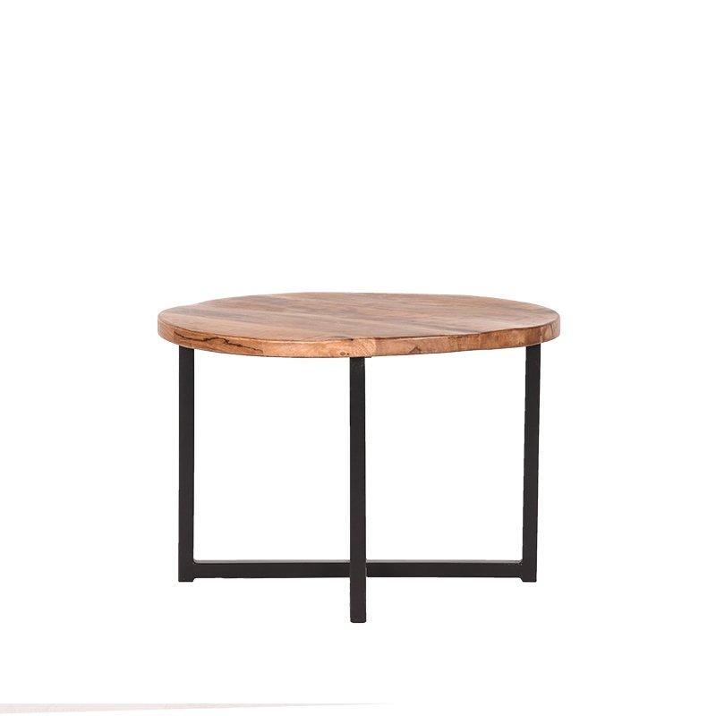 Bijzettafel Dex rough mangohout, 60x40 cm