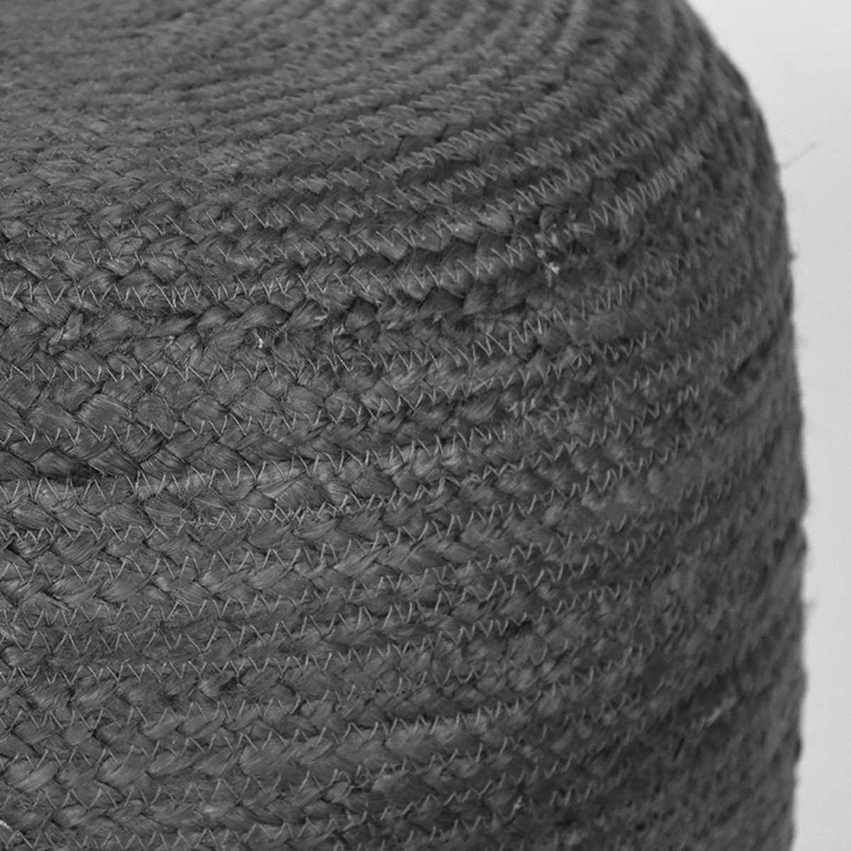 Poef Jute antraciet, 50 cm