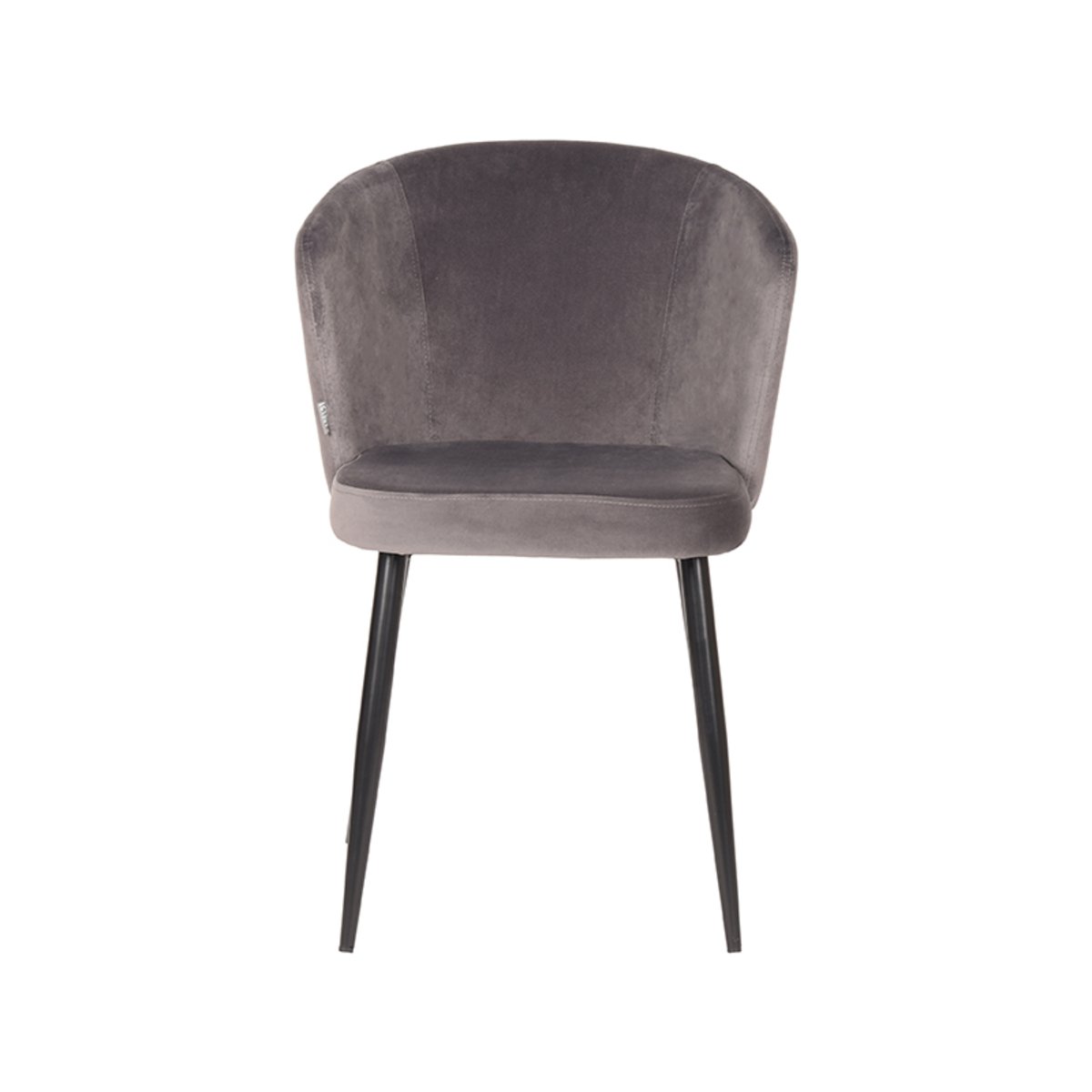 Eetkamerstoel Wave grijs fluweel