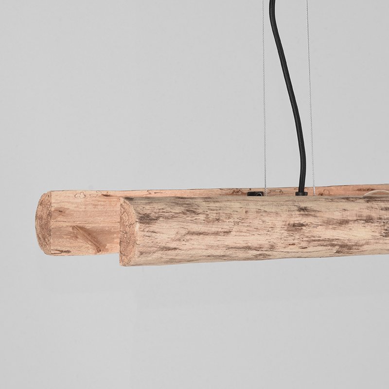 Hanglamp Woody naturel hout, 100x20x150 cm