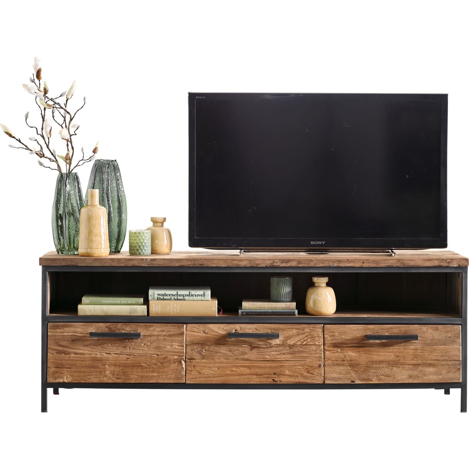 Tv-meubel Romaro  54 x 147 teak mix rough