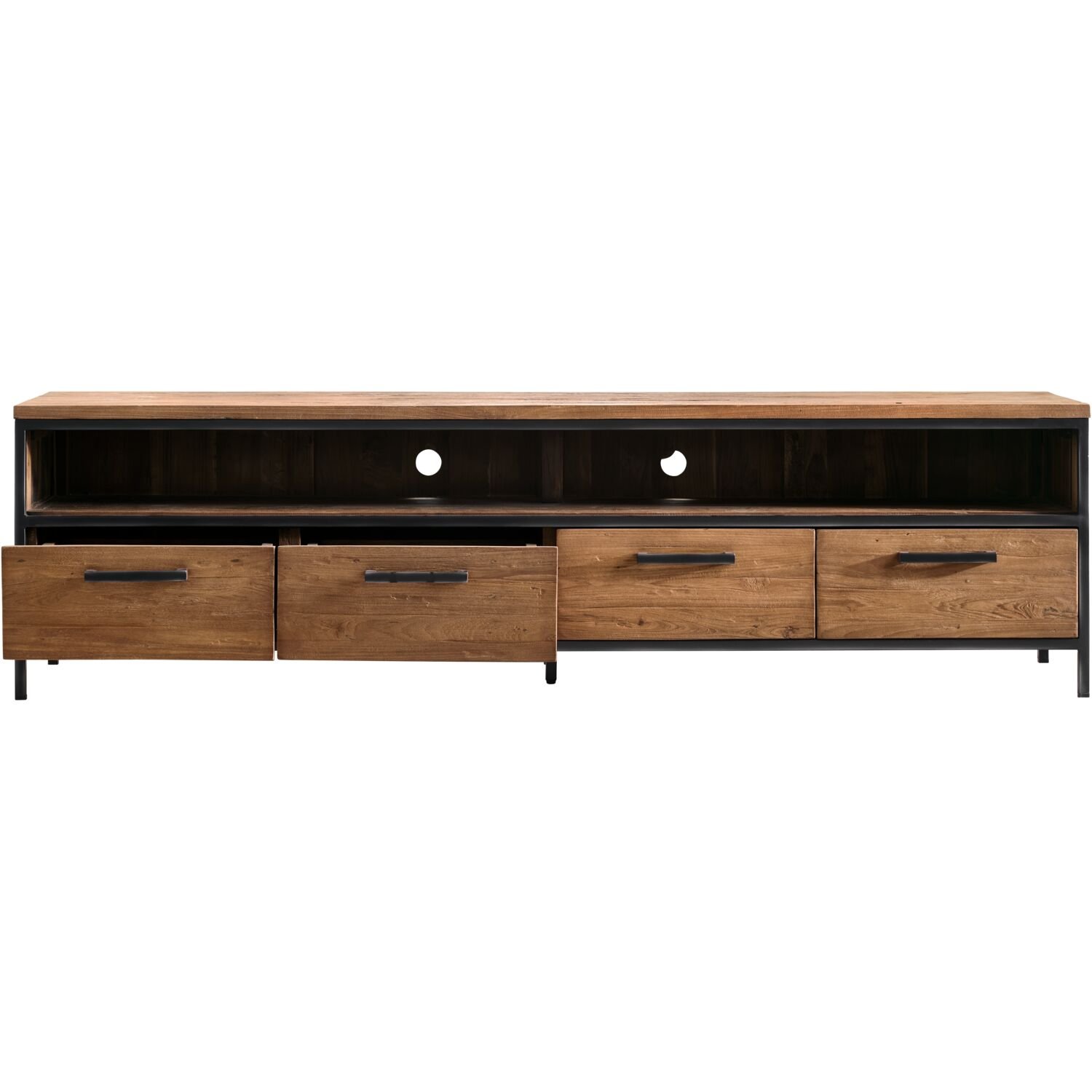 Tv-meubel Romaro 54 x 200 teak mix rough