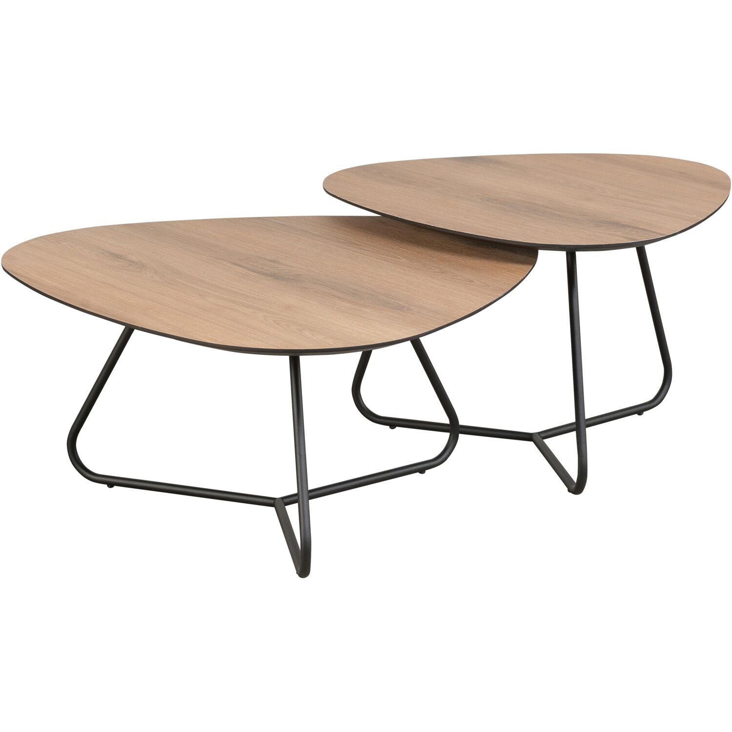 Salontafel set Tidino natural canella oak