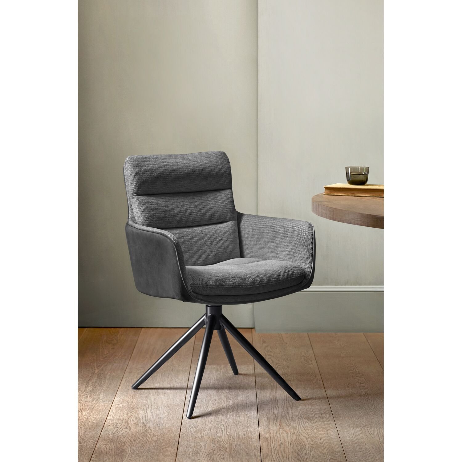 Armstoel Letta antraciet