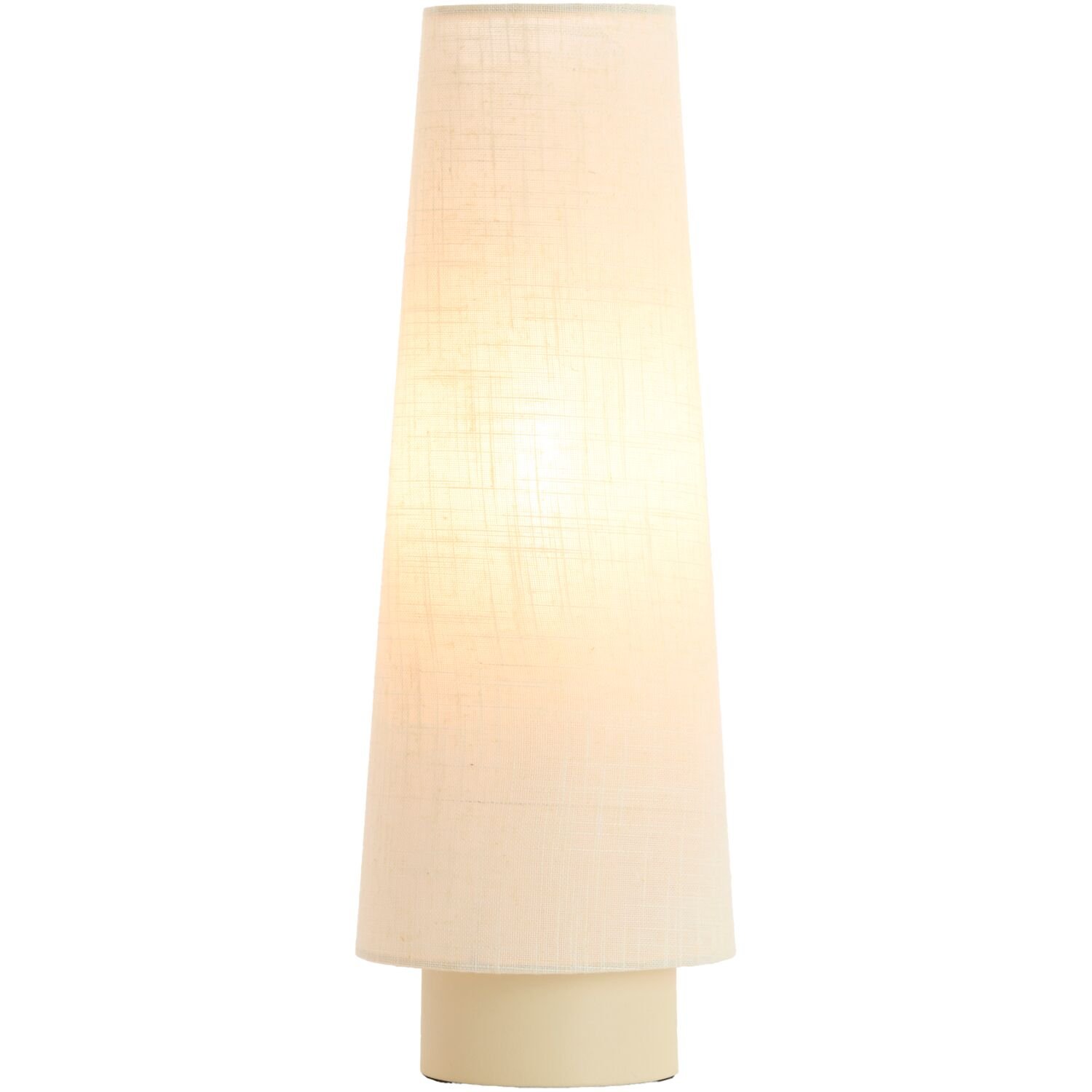 Tafellamp Dazoi creme linnen met linnen wit