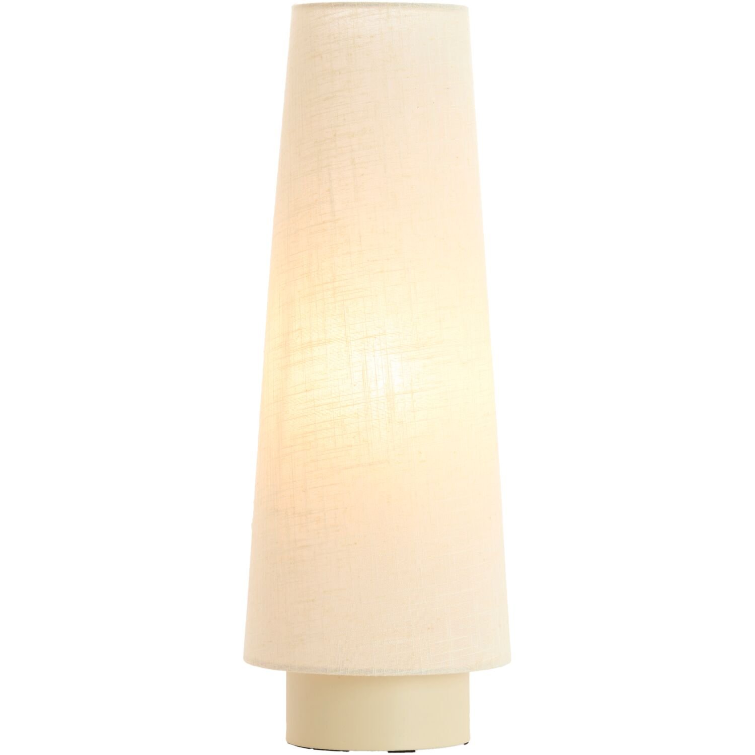 Tafellamp Dazoi creme linnen met linnen wit
