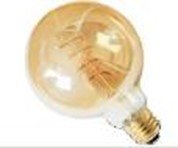 Ledlamp Luce amber glas, 12,5x17,5 cm