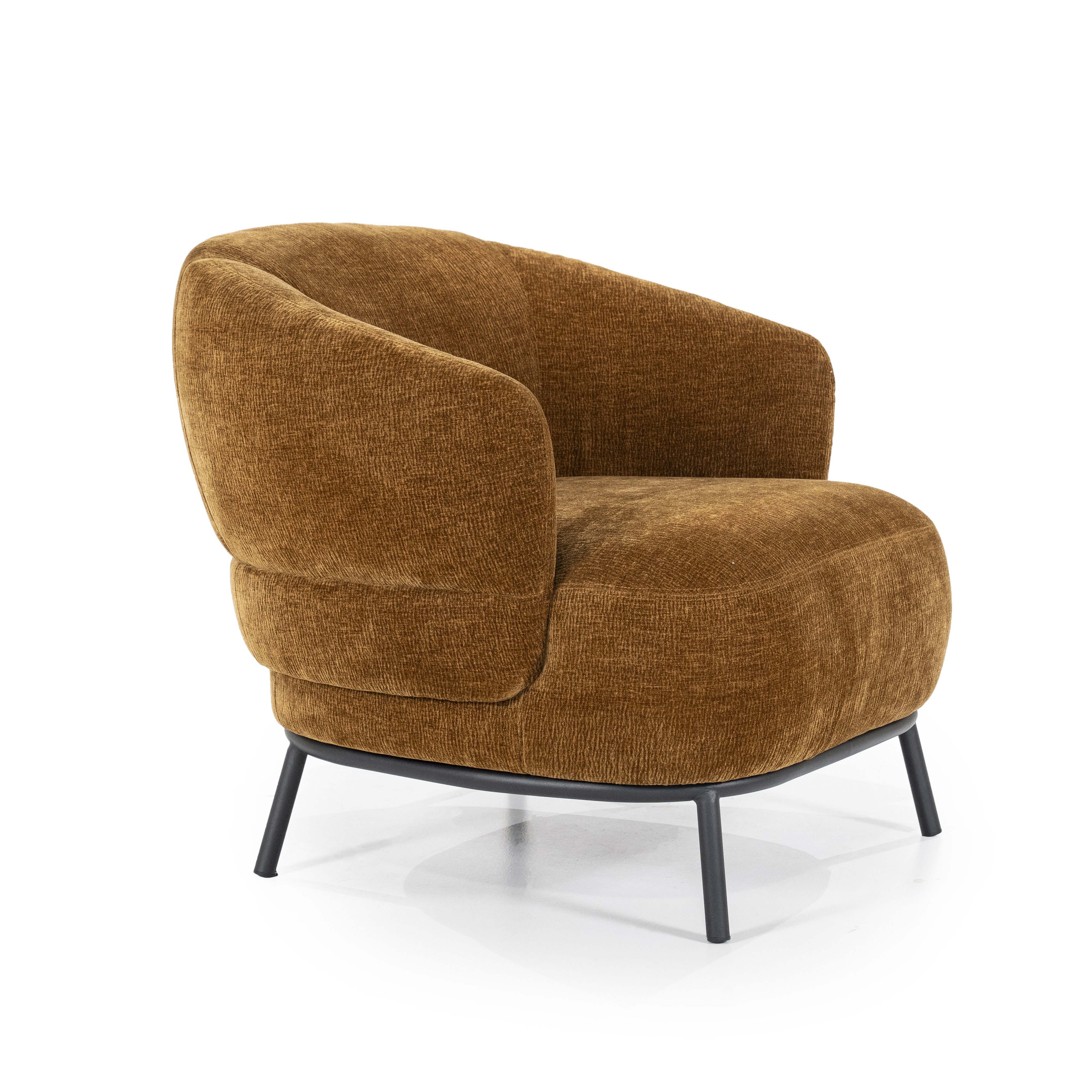 Fauteuil Davion in mosterd