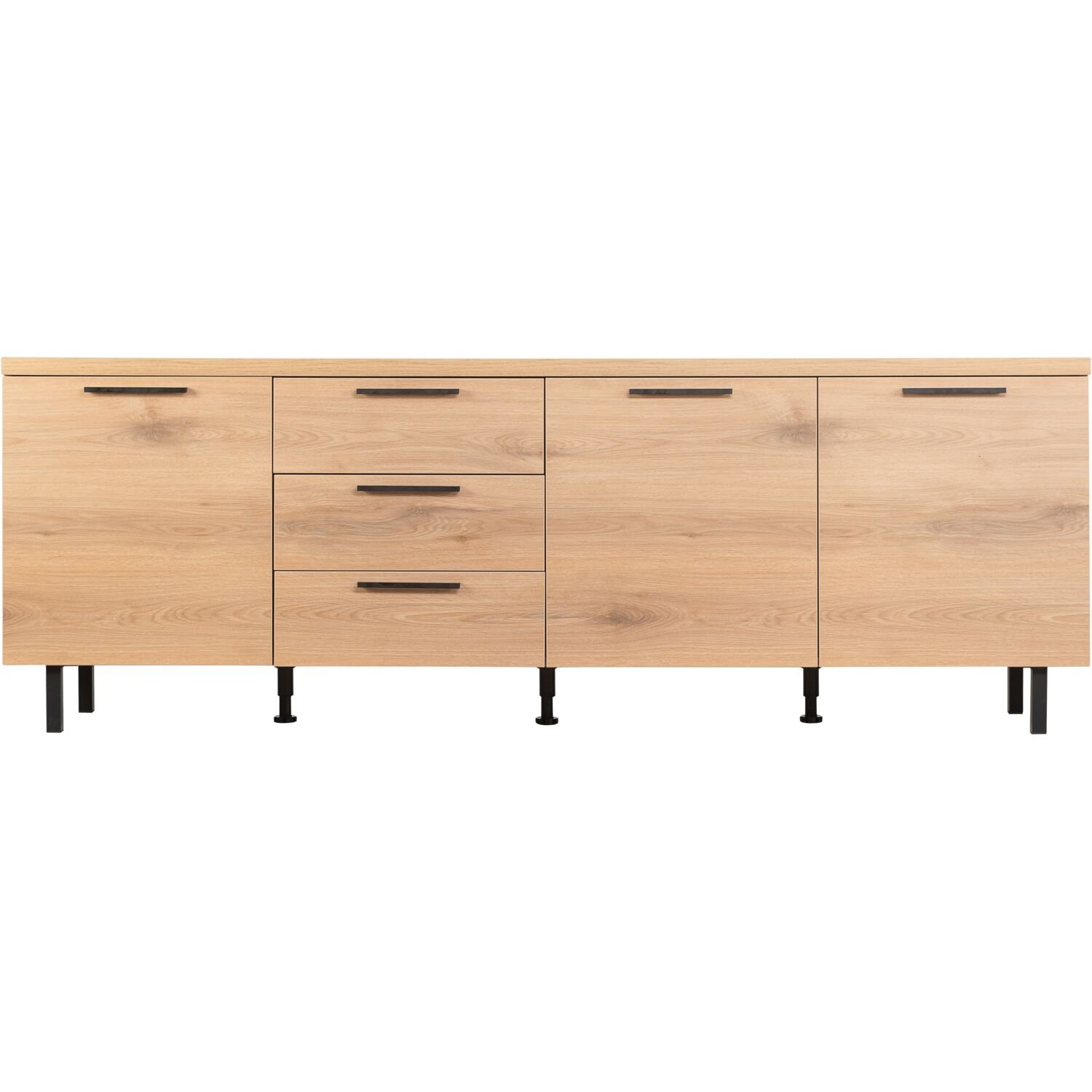 Dressoir Paranno 3 deuren 3 lades in natural canella oak