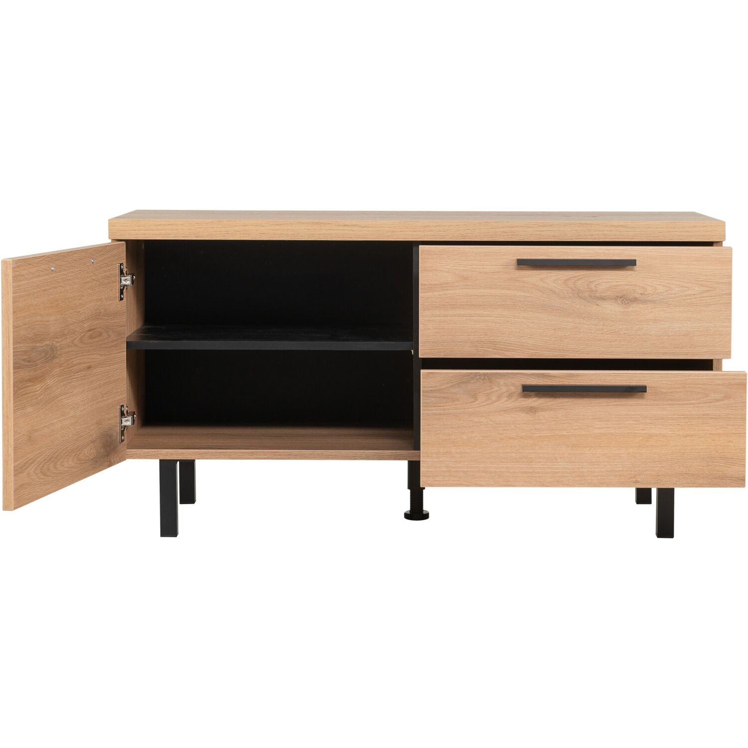 TV-meubel Paranno 1 deur 2 lades in natural canelle oak