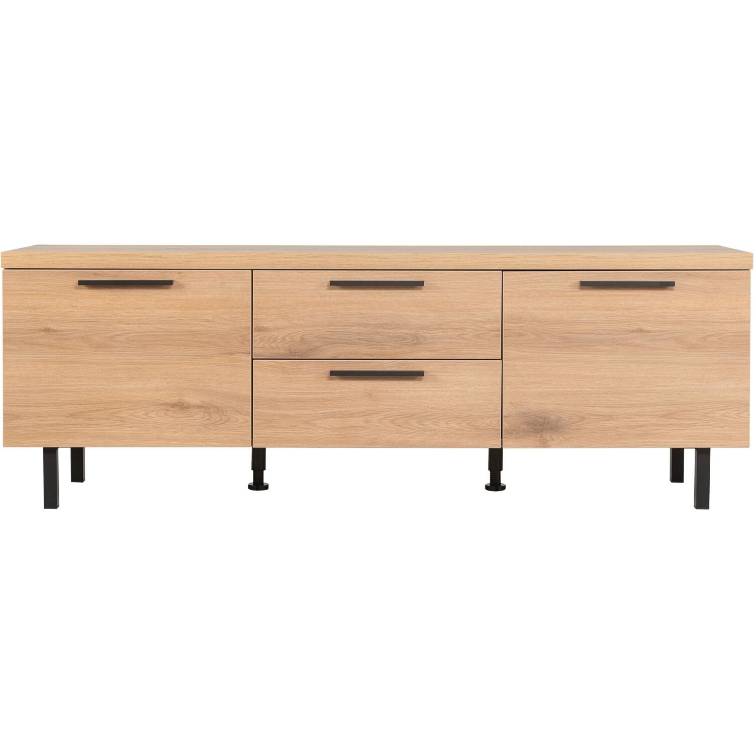 TV-meubel Paranno 2 deuren 2 lades in natural canelle oak