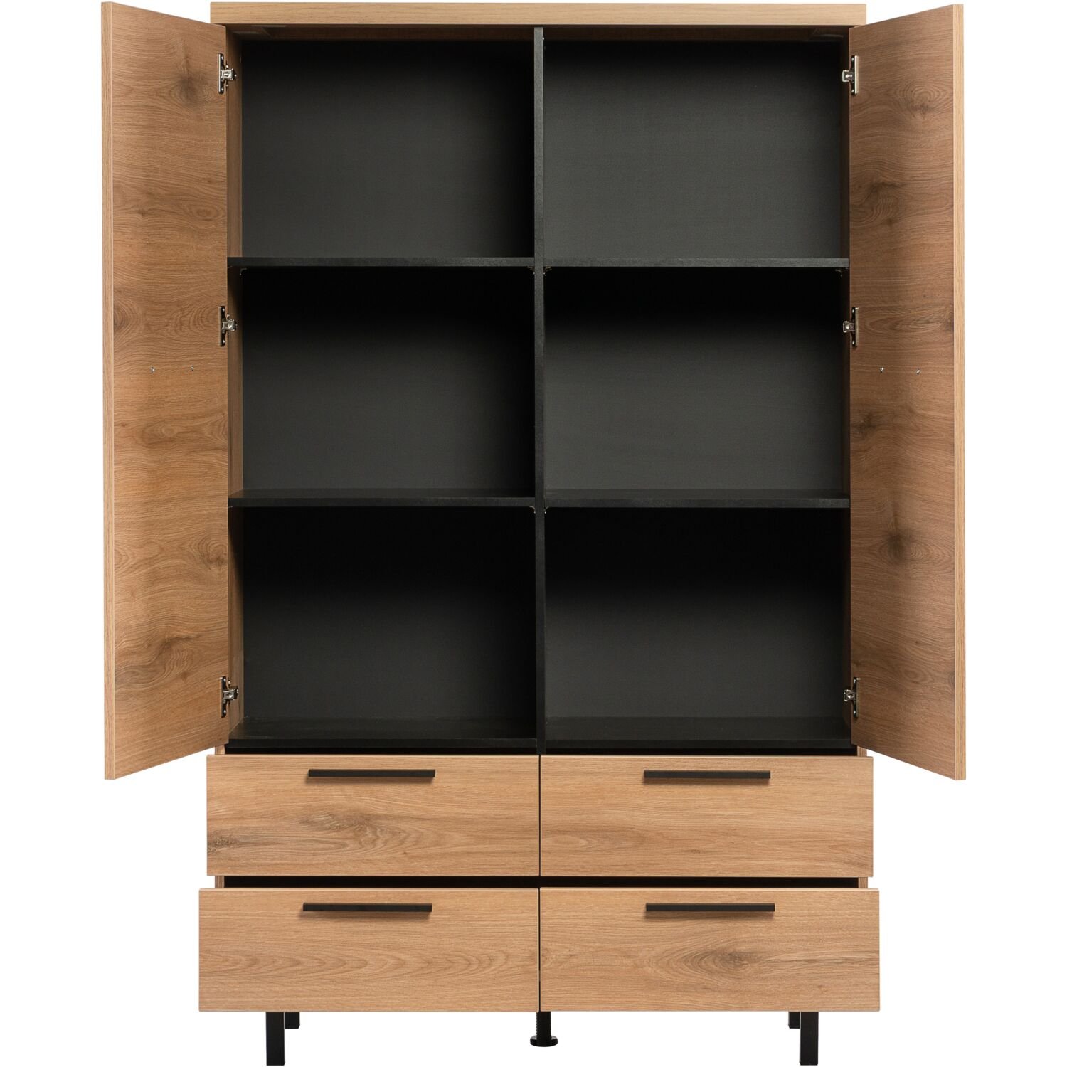 Opbergkast Paranno 2 deuren 4 lades in natural canelle oak