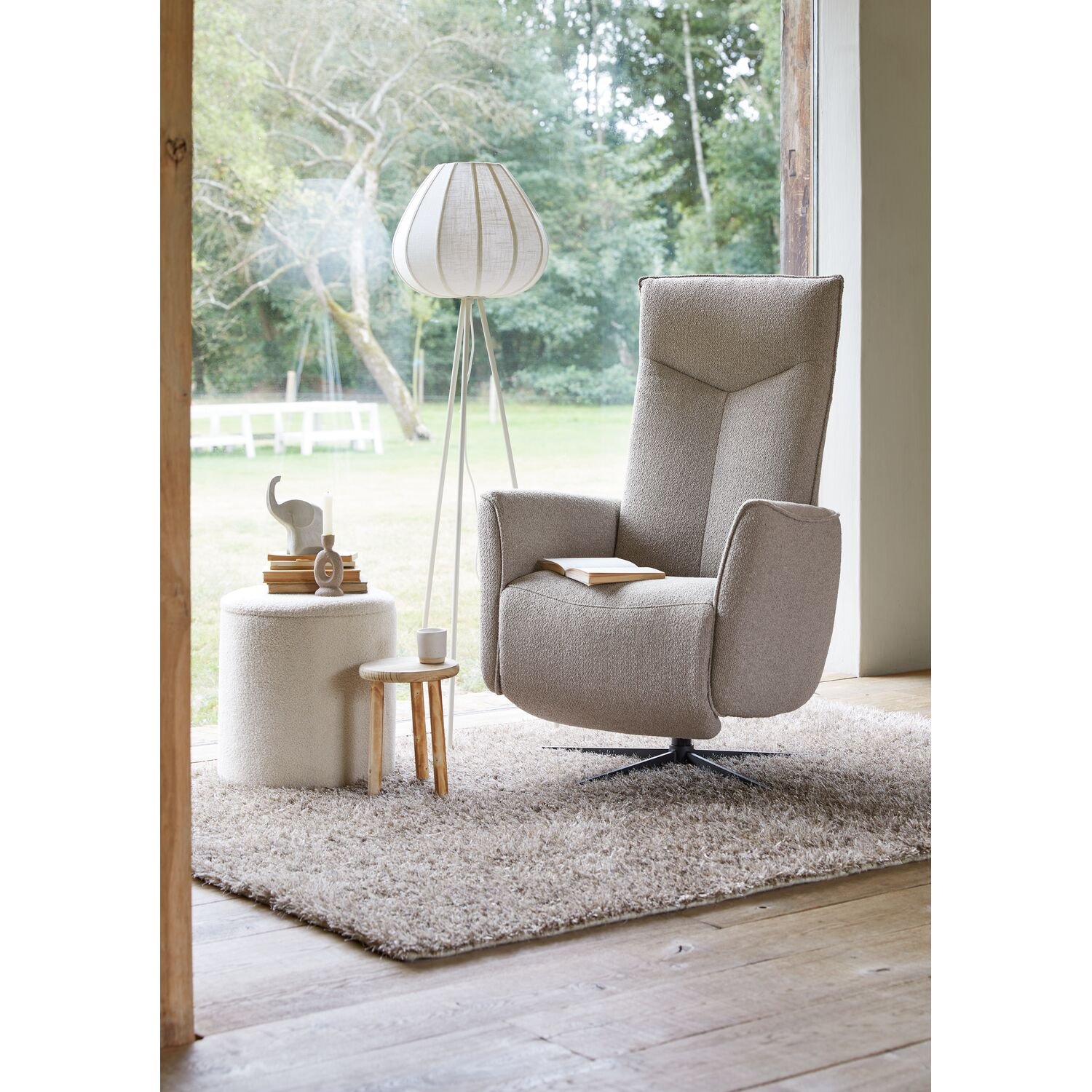 Relaxfauteuil Seduto in rhythm clay