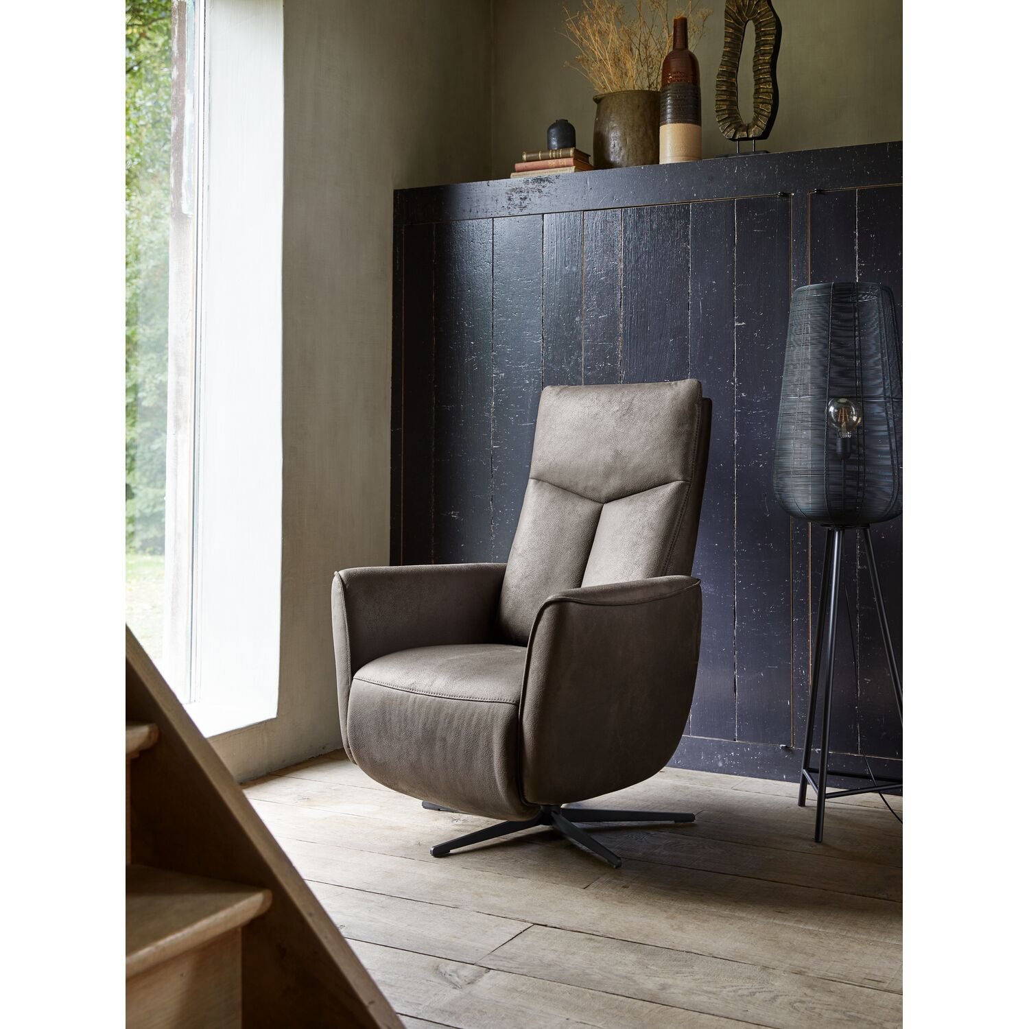 Relaxfauteuil Seduto elektrische sta op functie in espresso