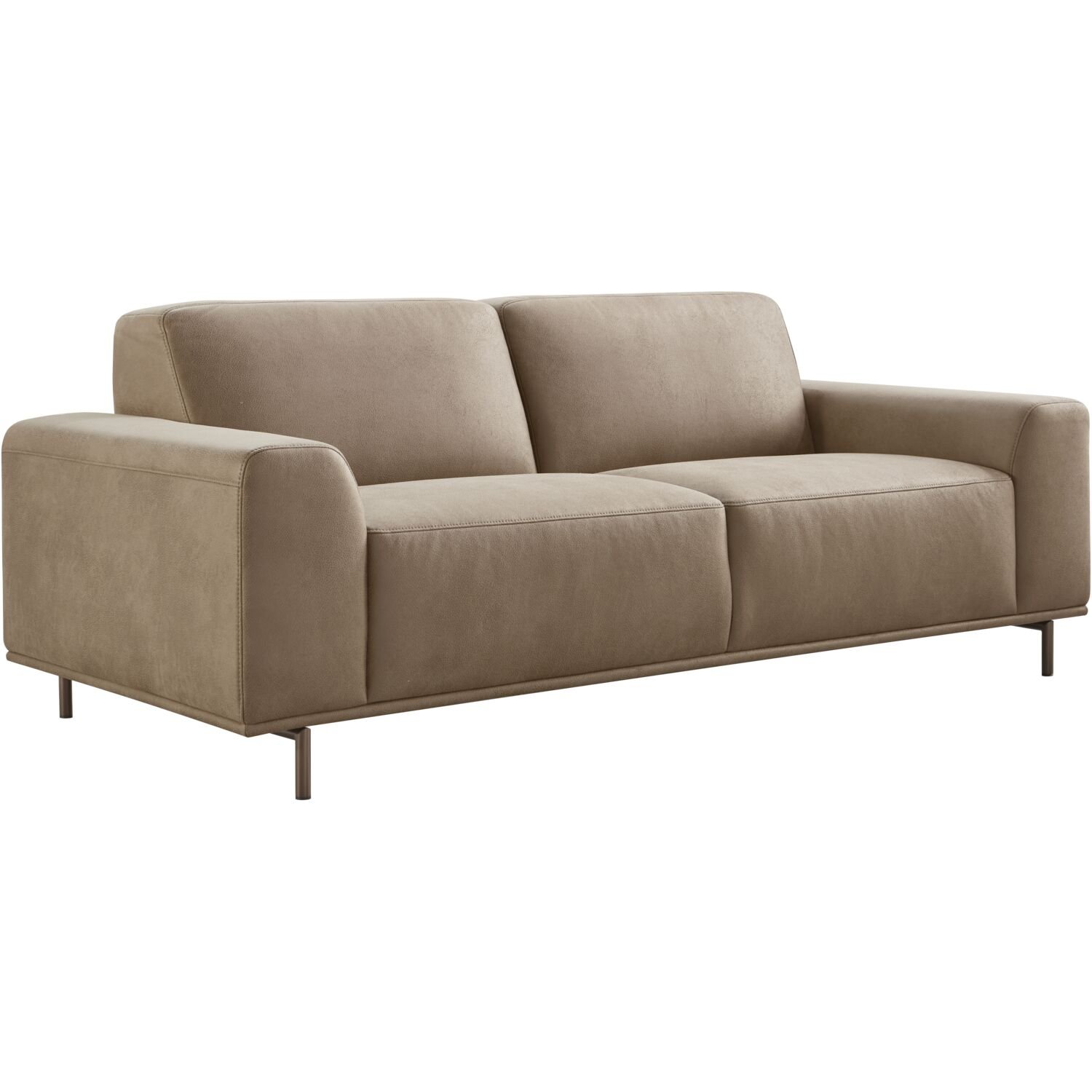 2,5 zitsbank Pantini koudschuim in bruin