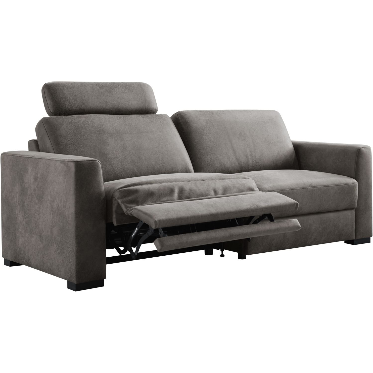 3 zitsbank Muscolo elektrische relaxfunctie pocketveren met traagschuim in dark grey