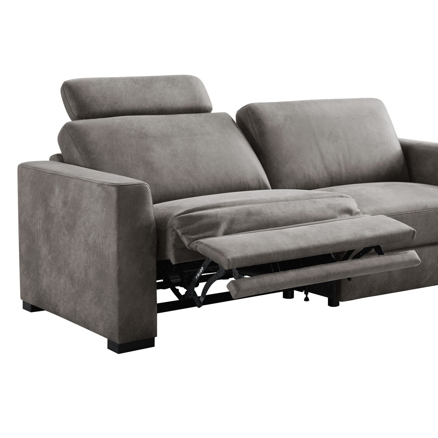 3 zitsbank Muscolo elektrische relaxfunctie pocketveren met traagschuim in dark grey