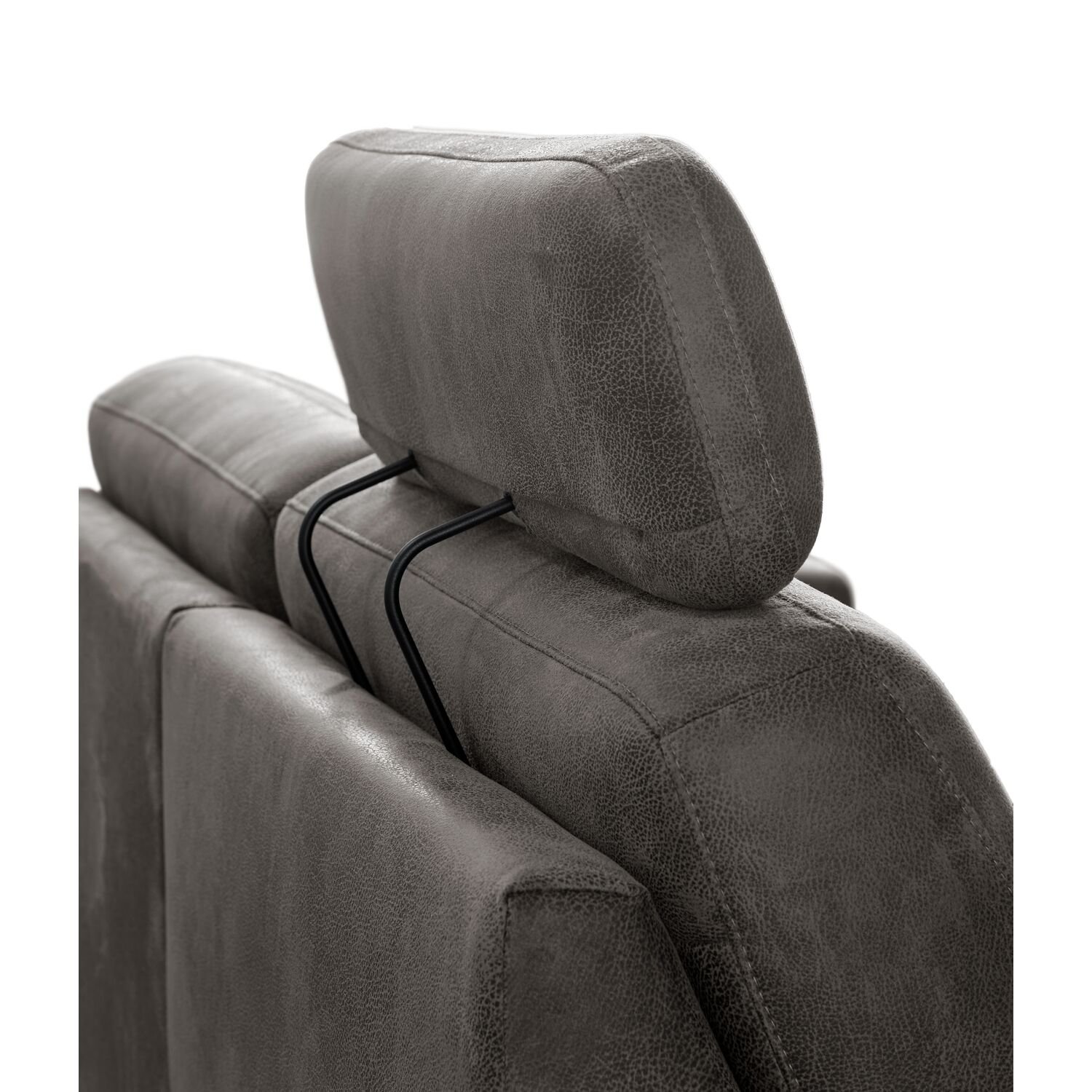 3 zitsbank Muscolo elektrische relaxfunctie pocketveren met traagschuim in dark grey