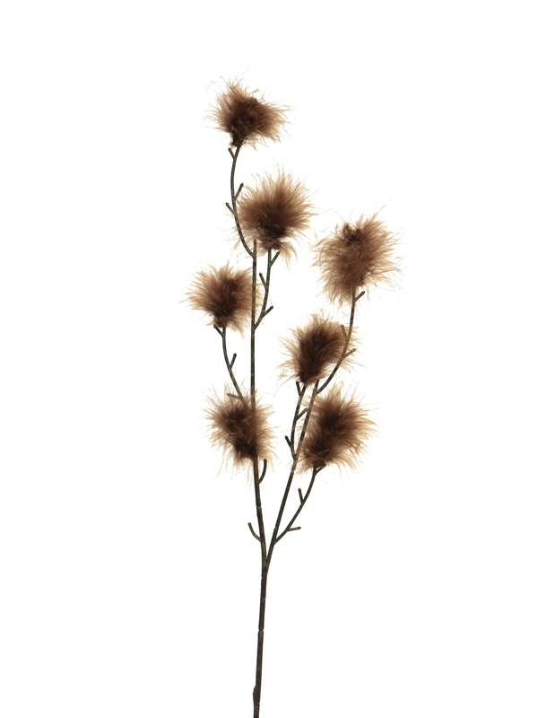 Kunsttak Fluffy bruin, 71 cm