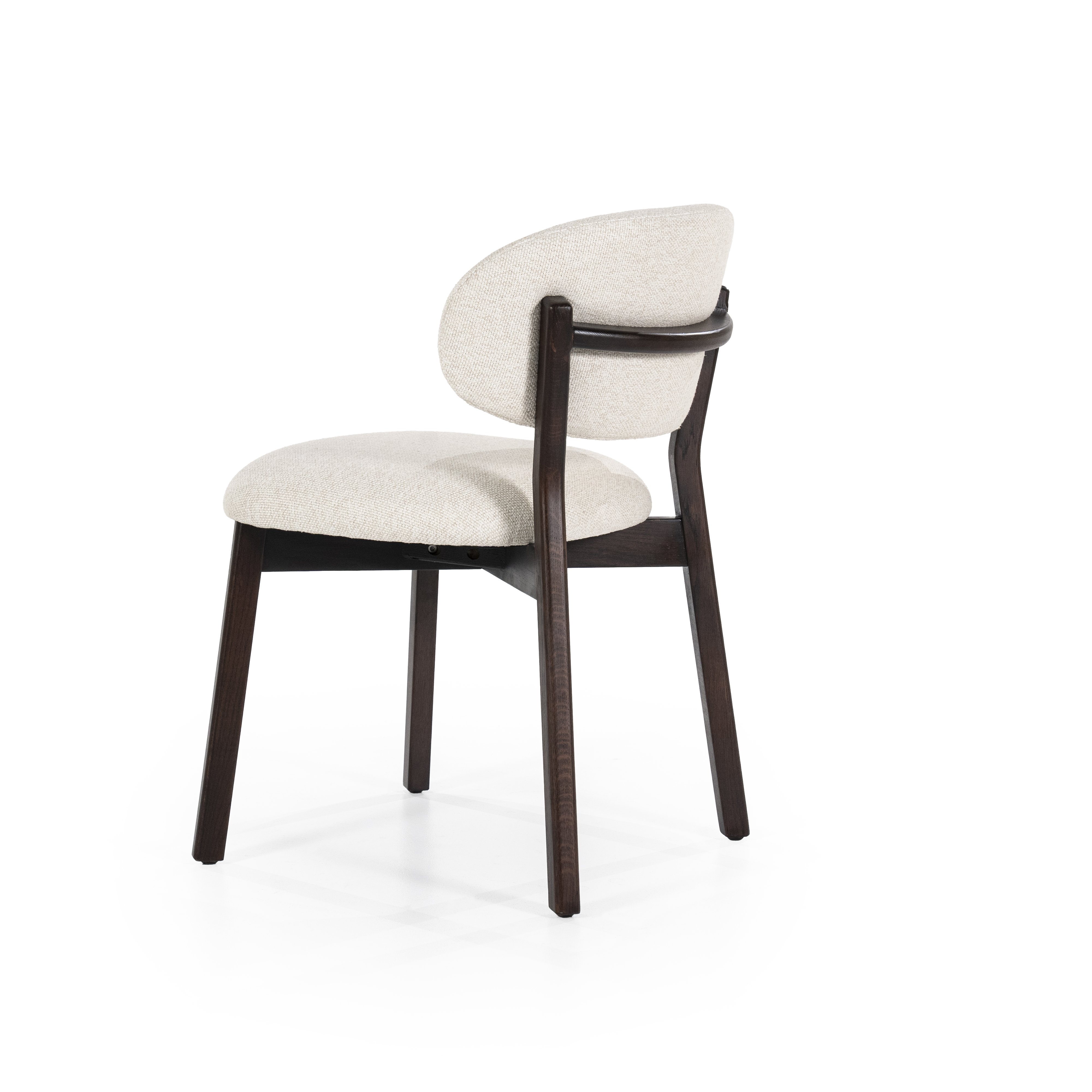 Eetstoel Mikail bruin beige moon