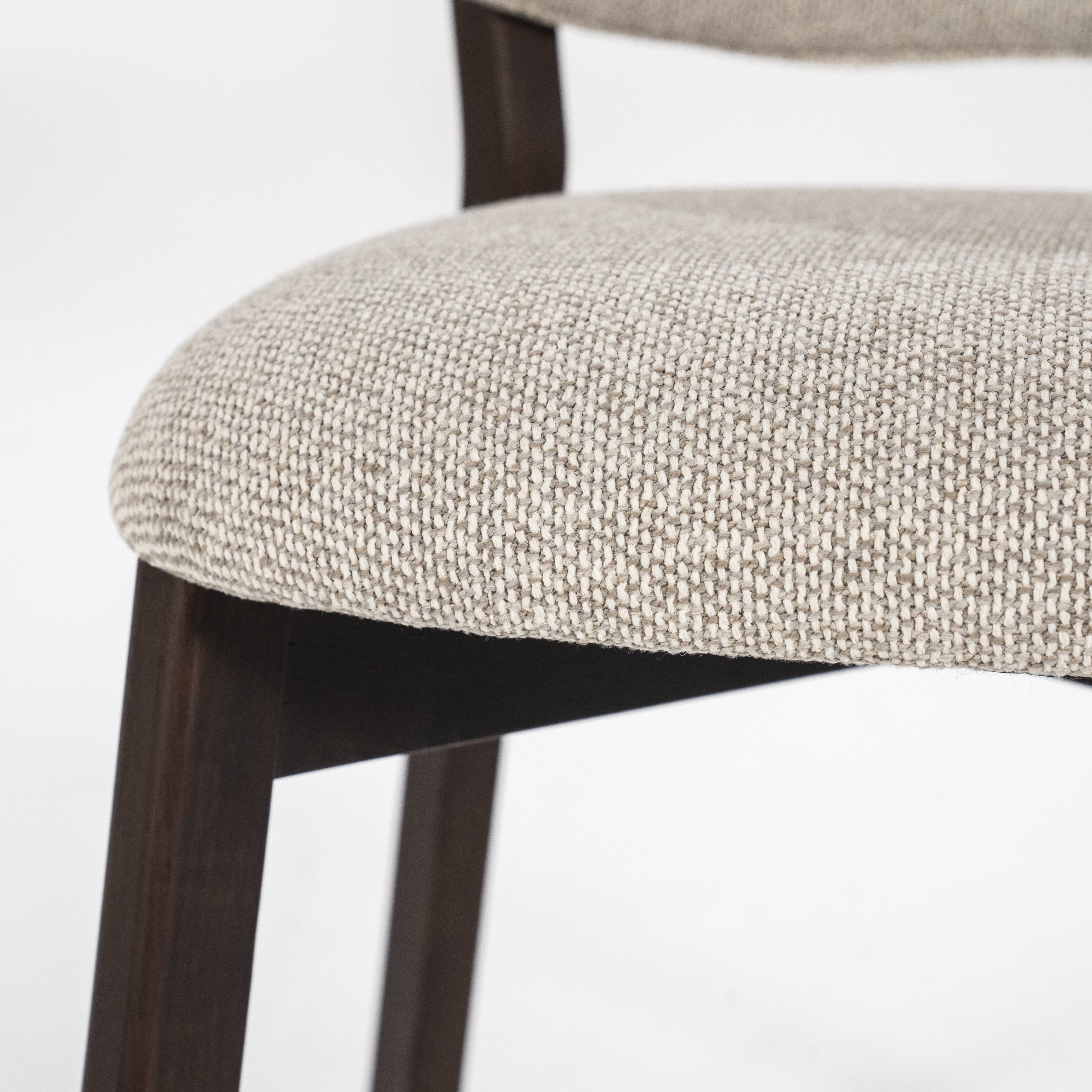 Eetstoel Mikail in bruin met taupe