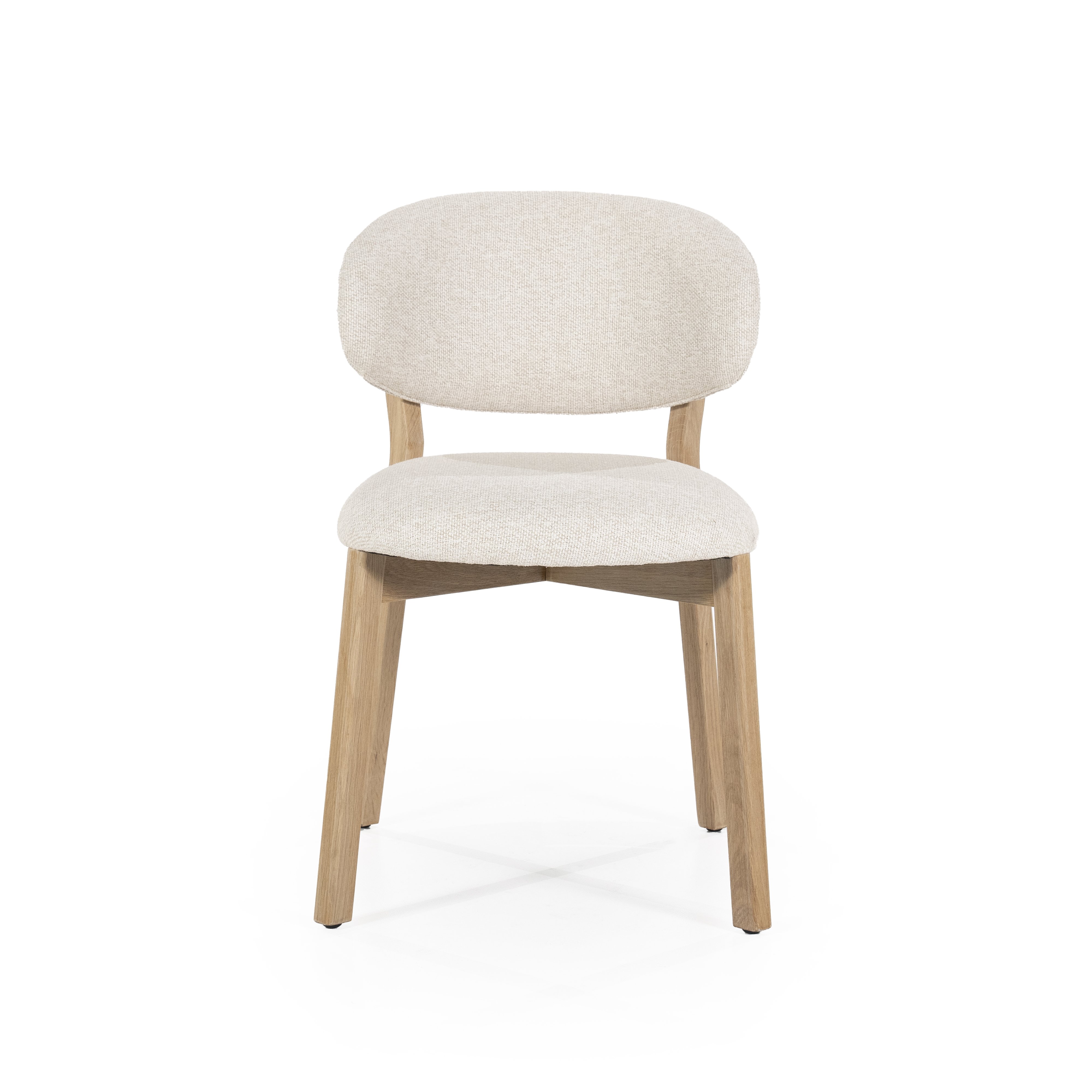 Eetstoel Mikail in naturel met beige