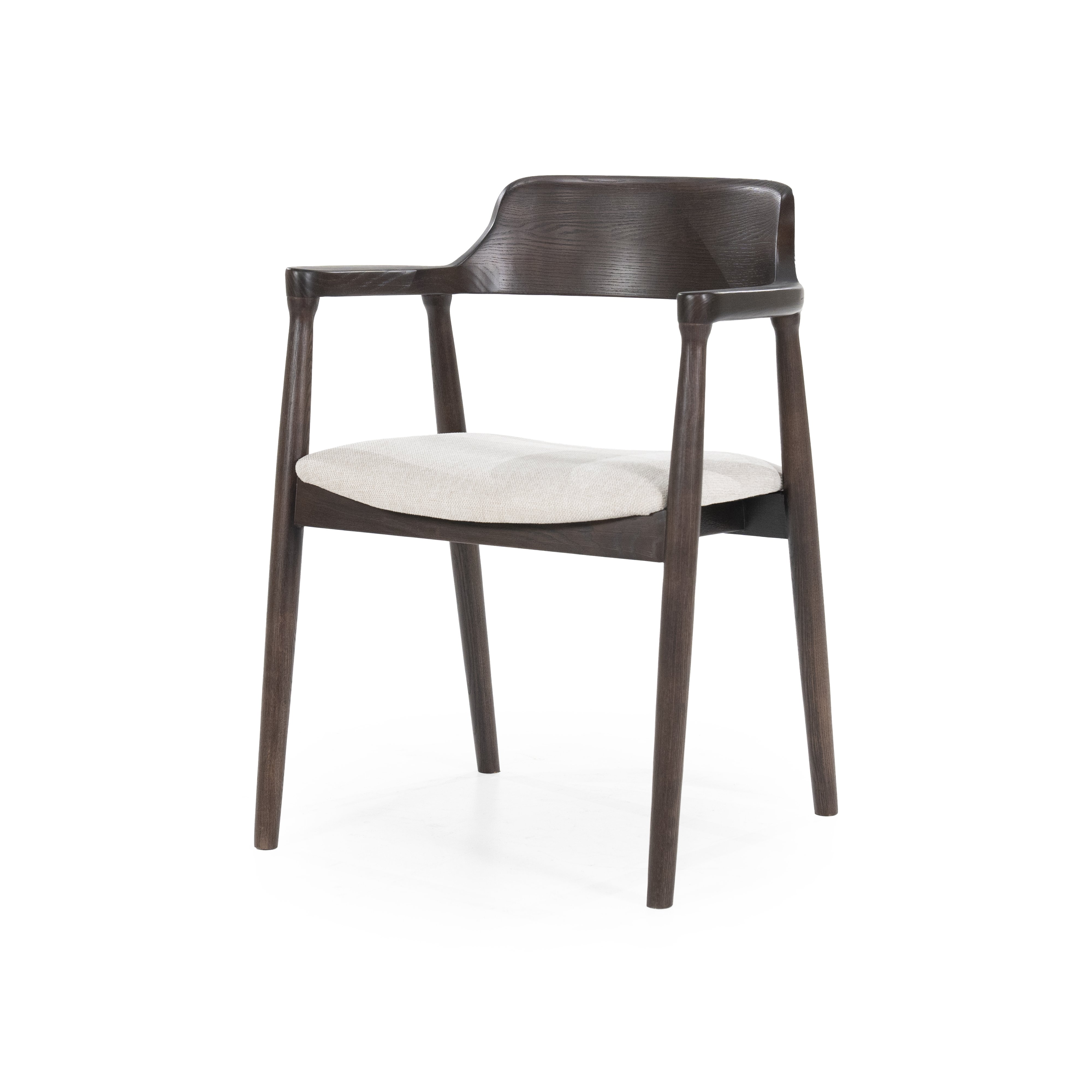 Eetstoel Younes bruin gelakt