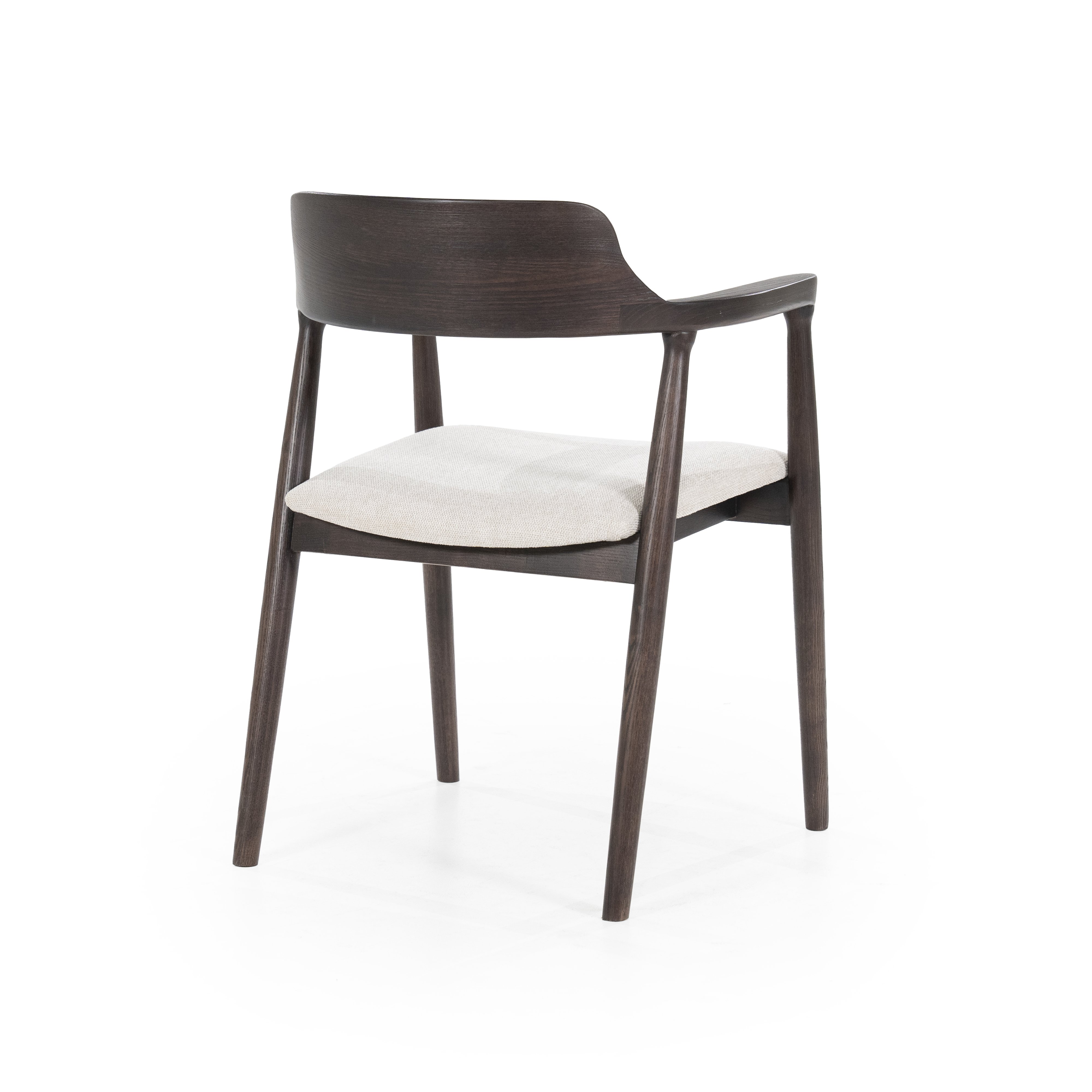 Eetstoel Younes bruin gelakt