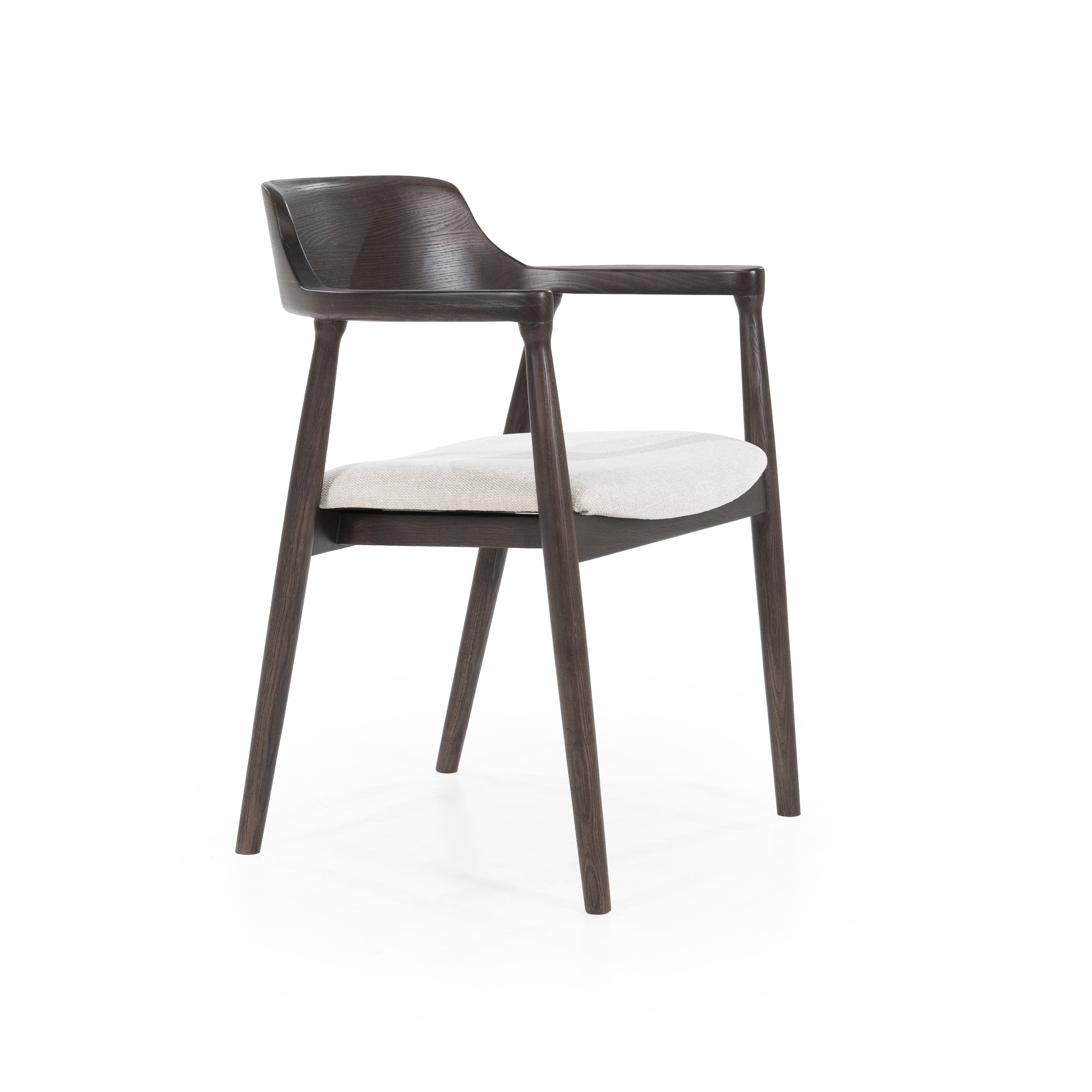 Eetstoel Younes bruin gelakt