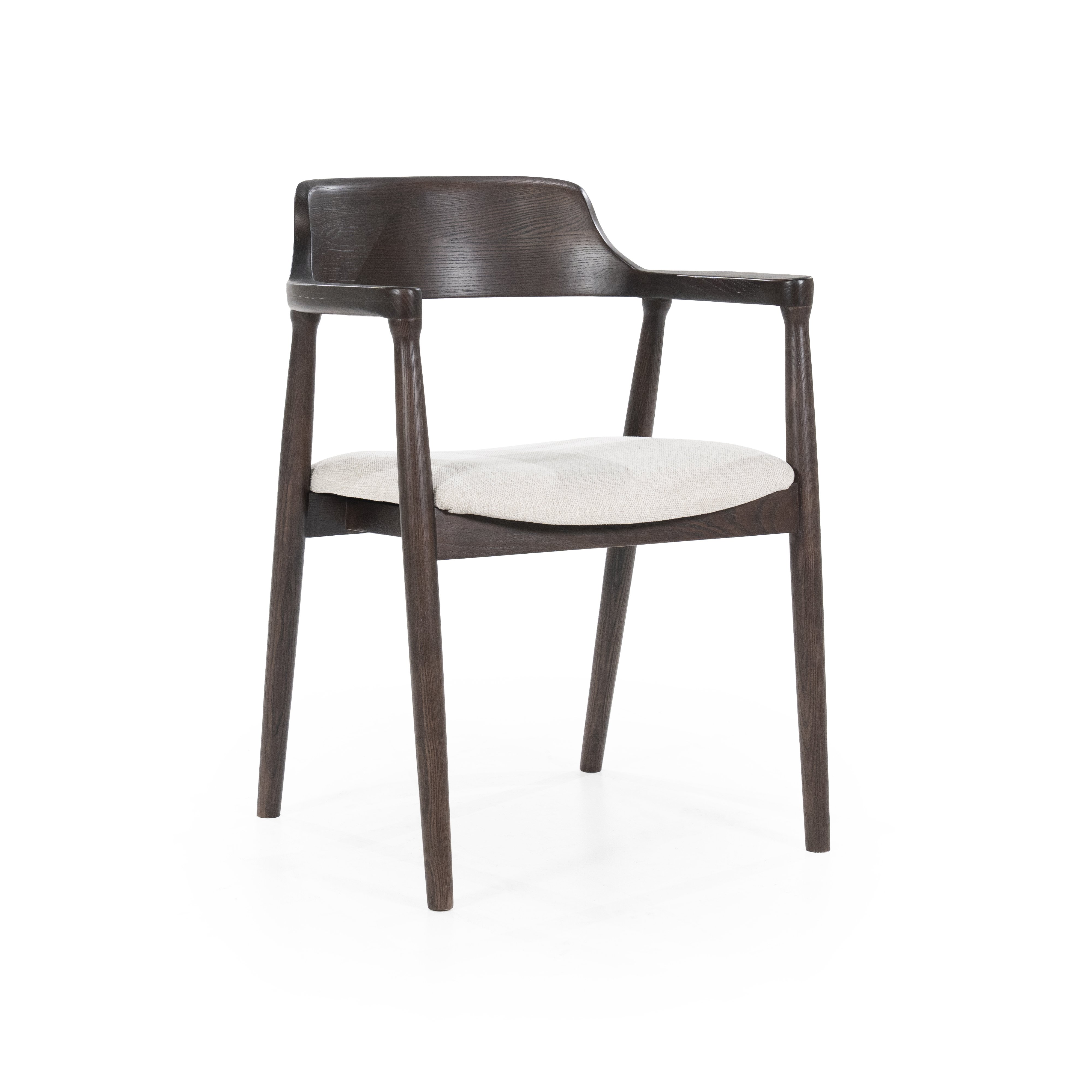 Eetstoel Younes bruin gelakt