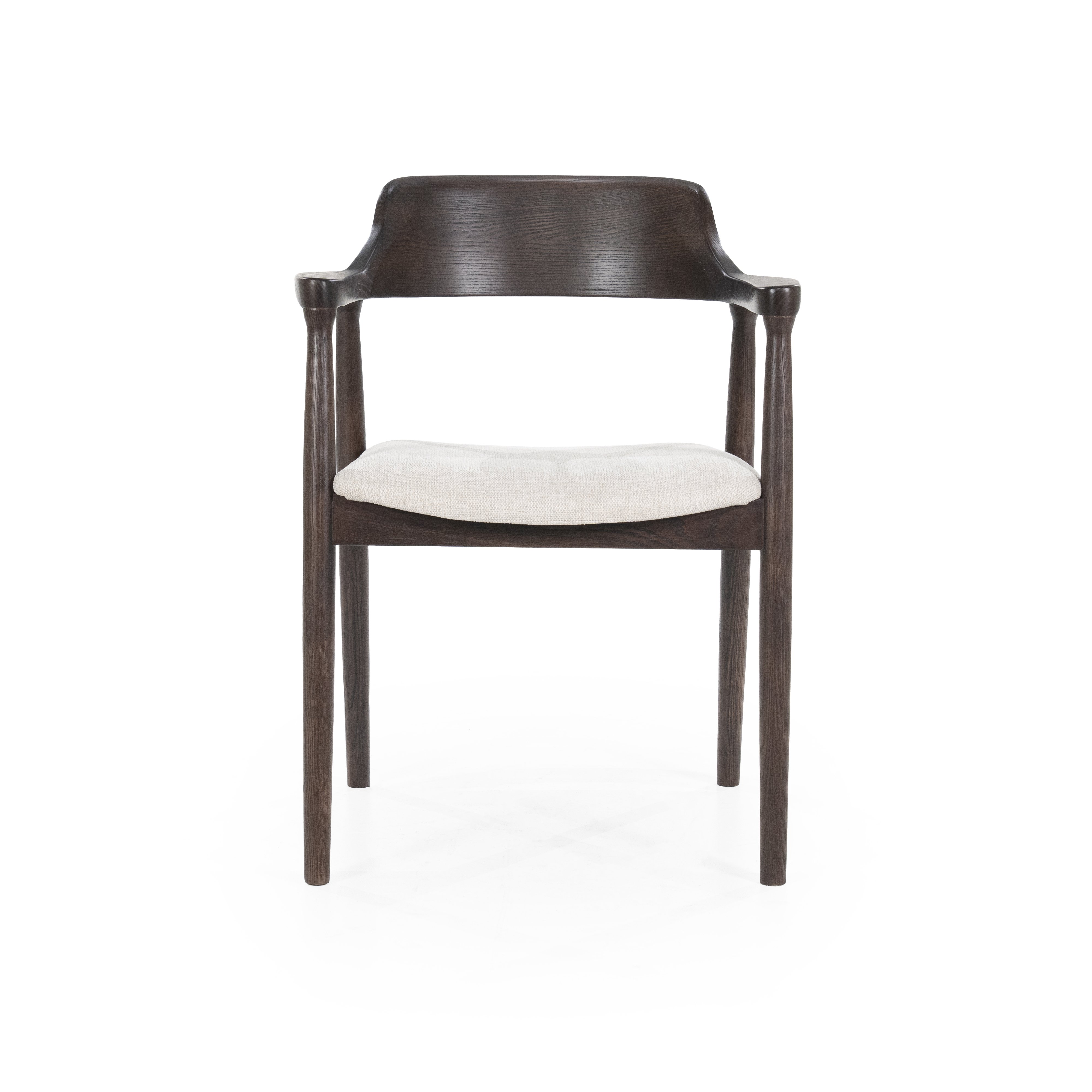 Eetstoel Younes bruin gelakt