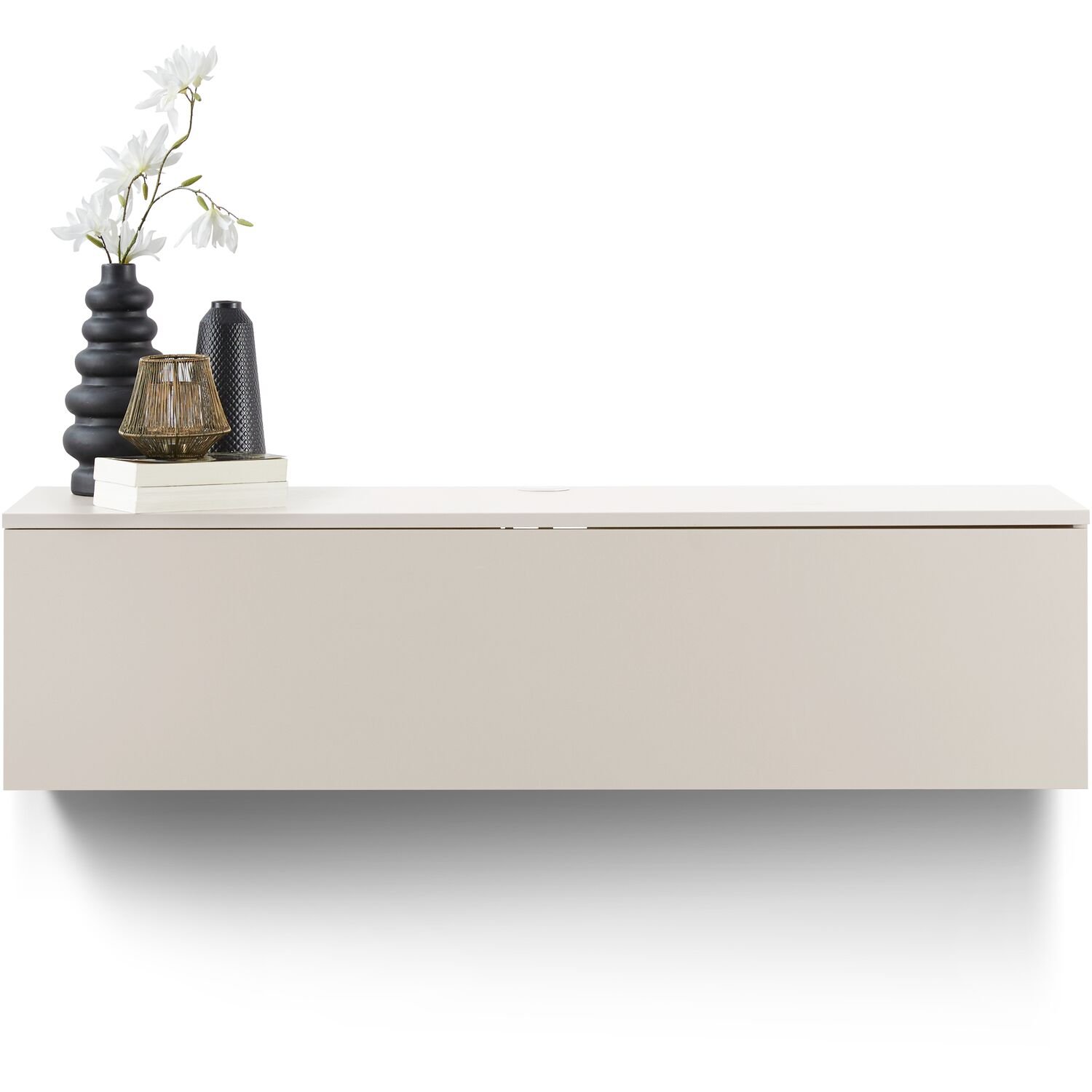 TV-meubel Simeto 1 klep in zandgrijs