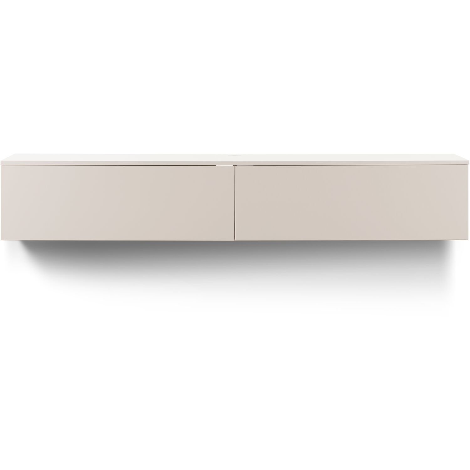 TV-meubel Simeto 2 kleppen in zandgrijs