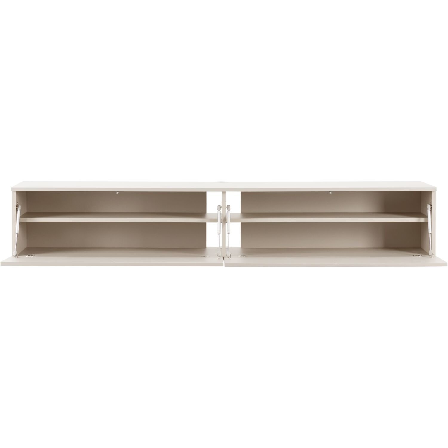 TV-meubel Simeto 2 kleppen in zandgrijs