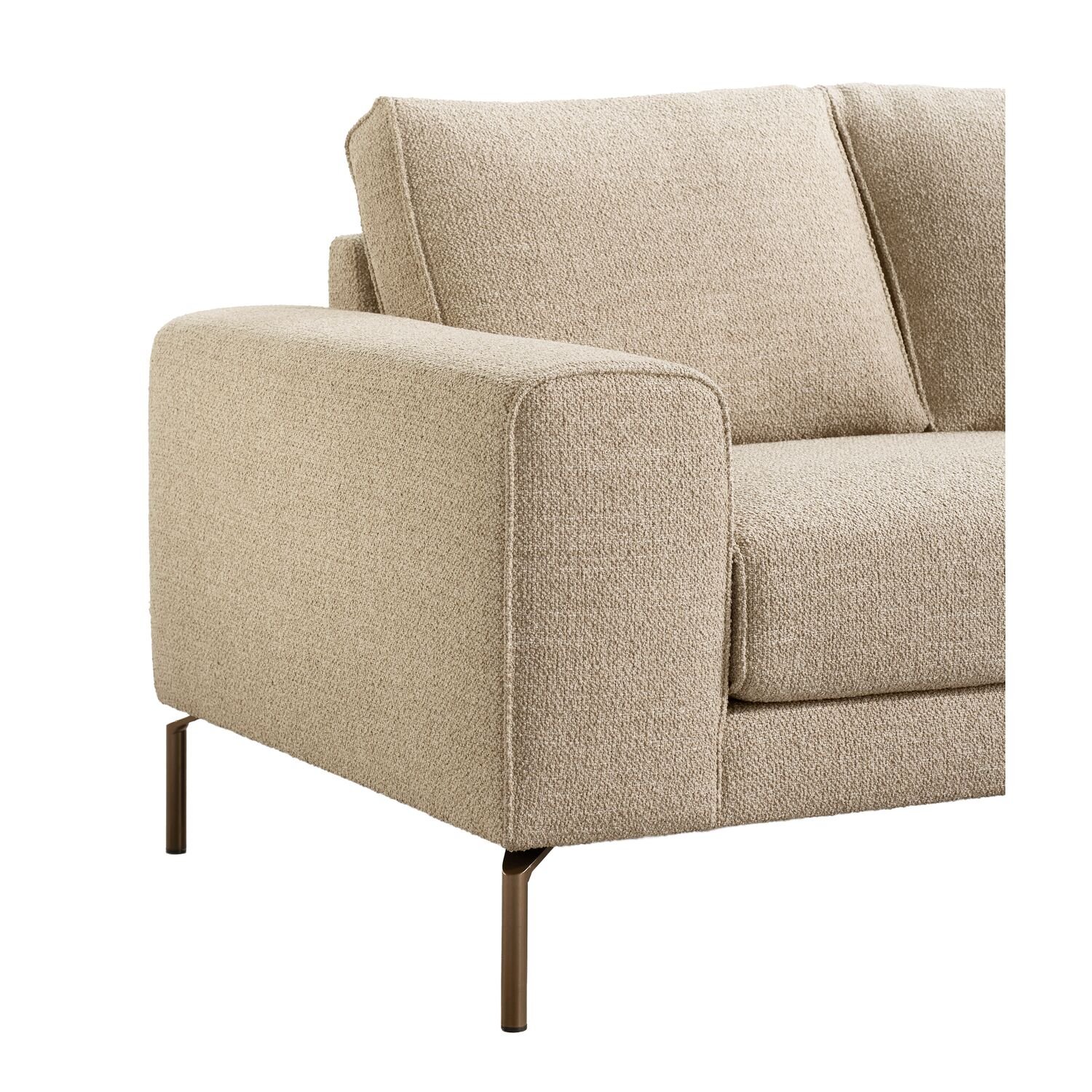 Hoekbank Linoza pocketvering met bonellvering en traagschuim in liver