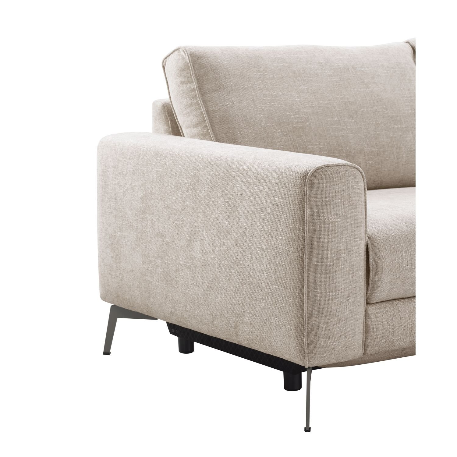 Hoekbank Linoza elektrische relaxfunctie met koudschuim in naturel