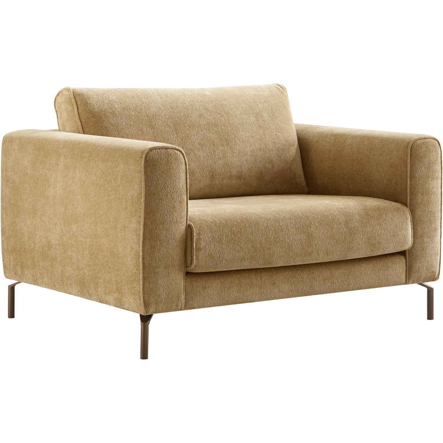 Loveseat Linoza koudschuim in camel