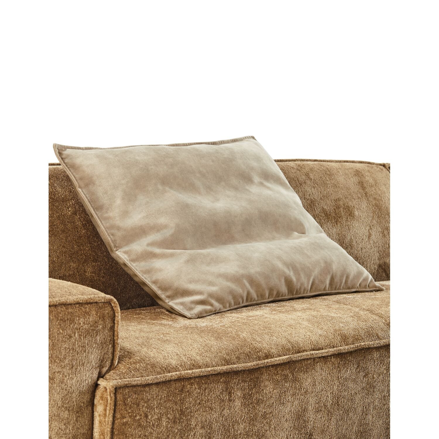 Hoekbank Baricci koudschuim met traagschuim in brandy