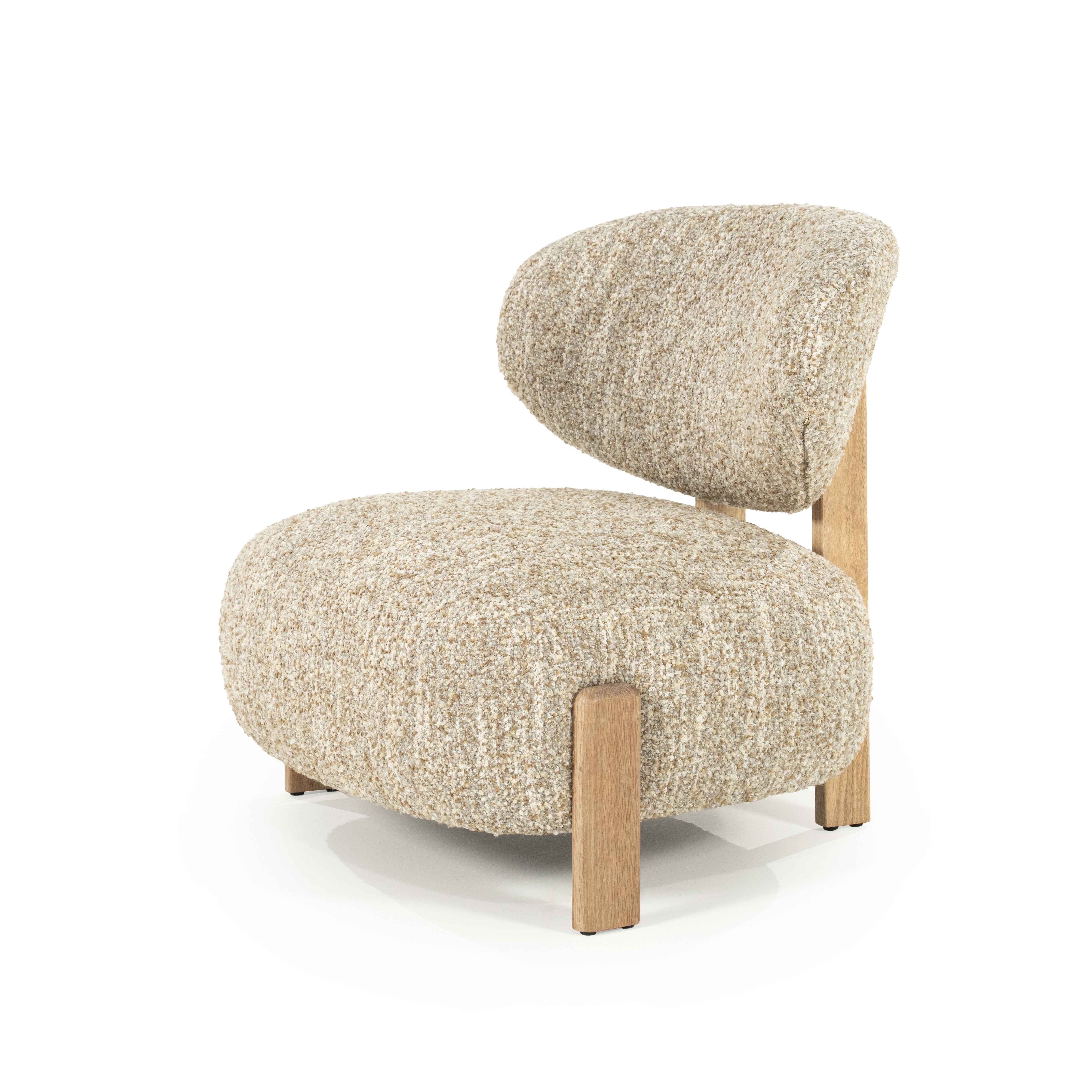 Fauteuil Reid in beige met naturel poot