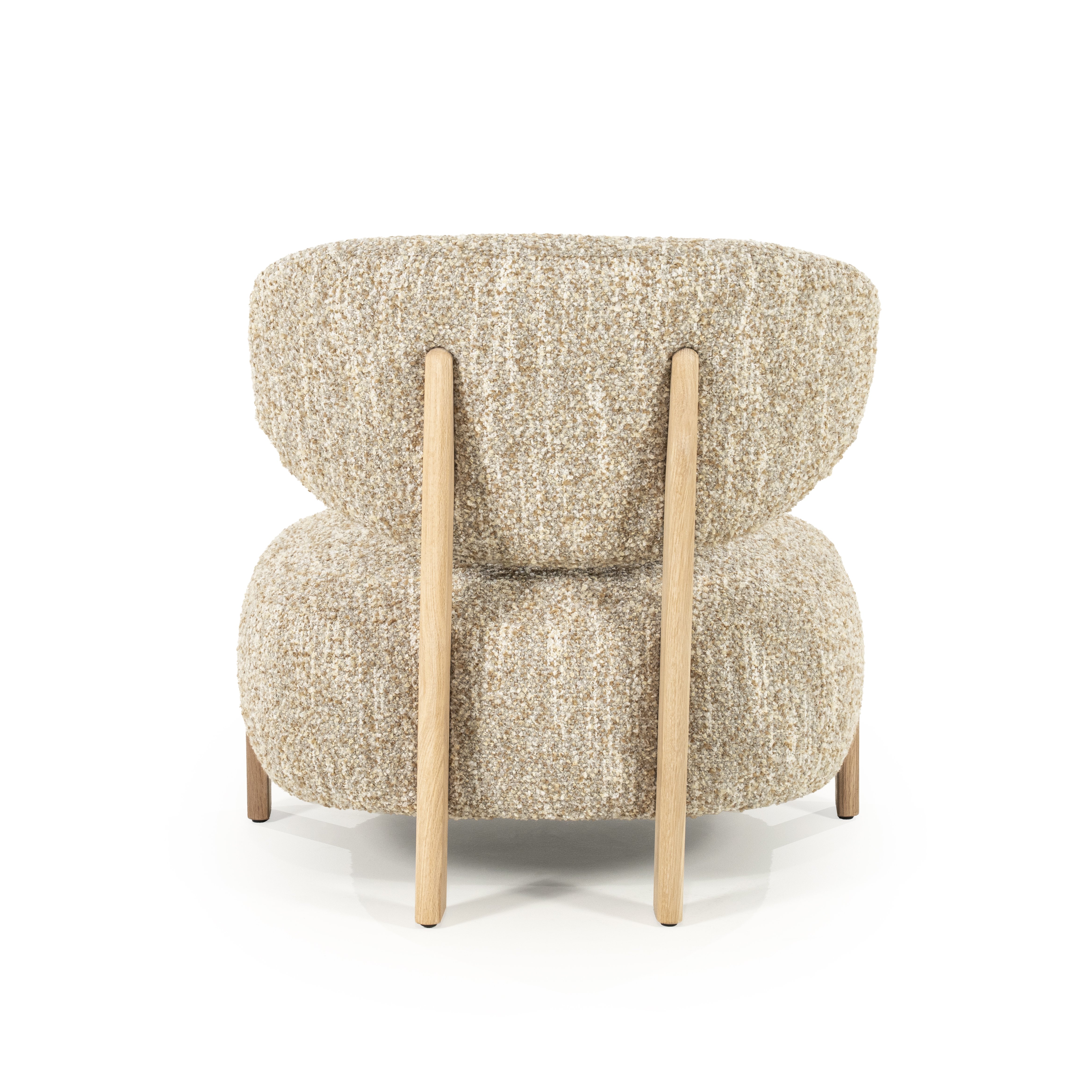 Fauteuil Reid in beige met naturel poot