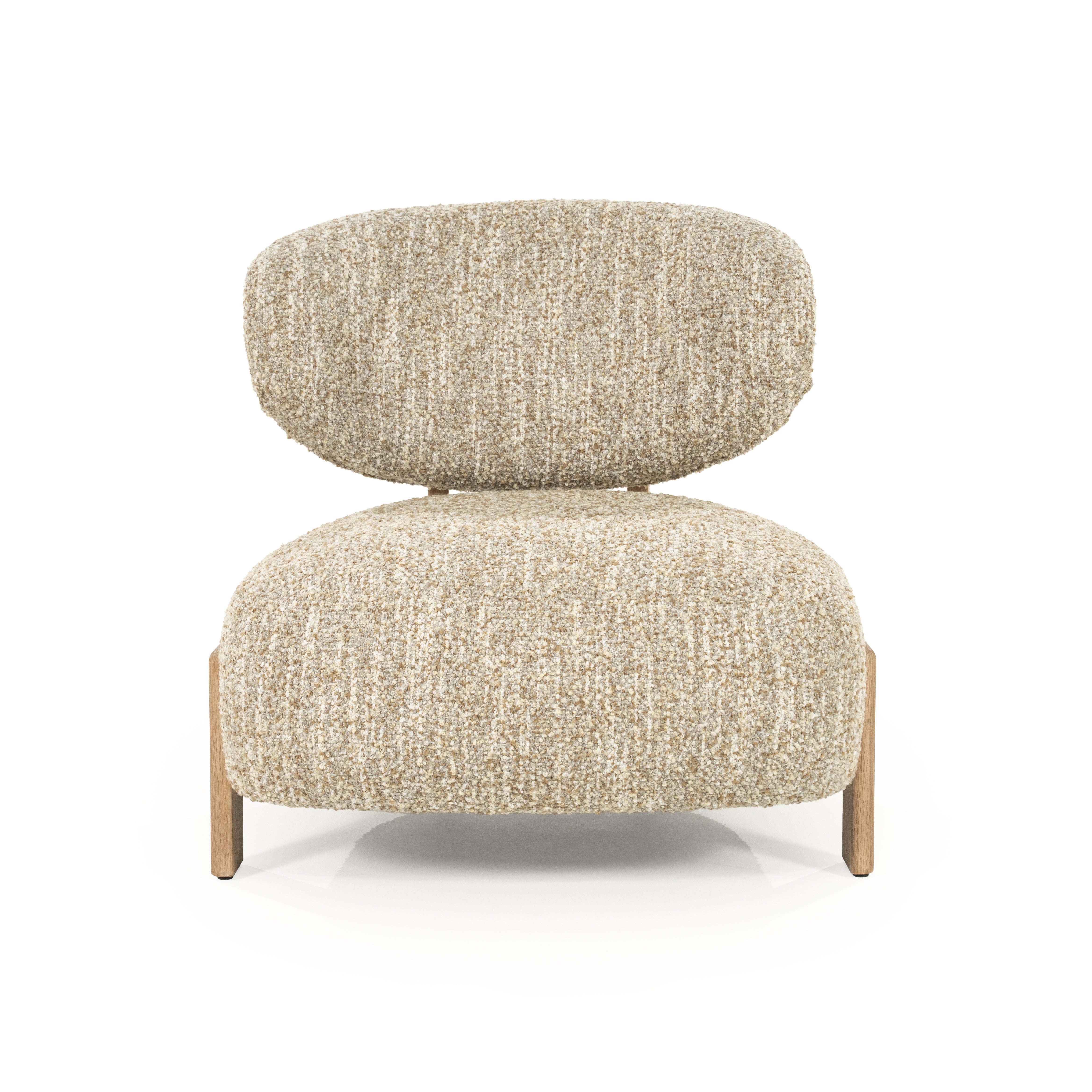 Fauteuil Reid in beige met naturel poot