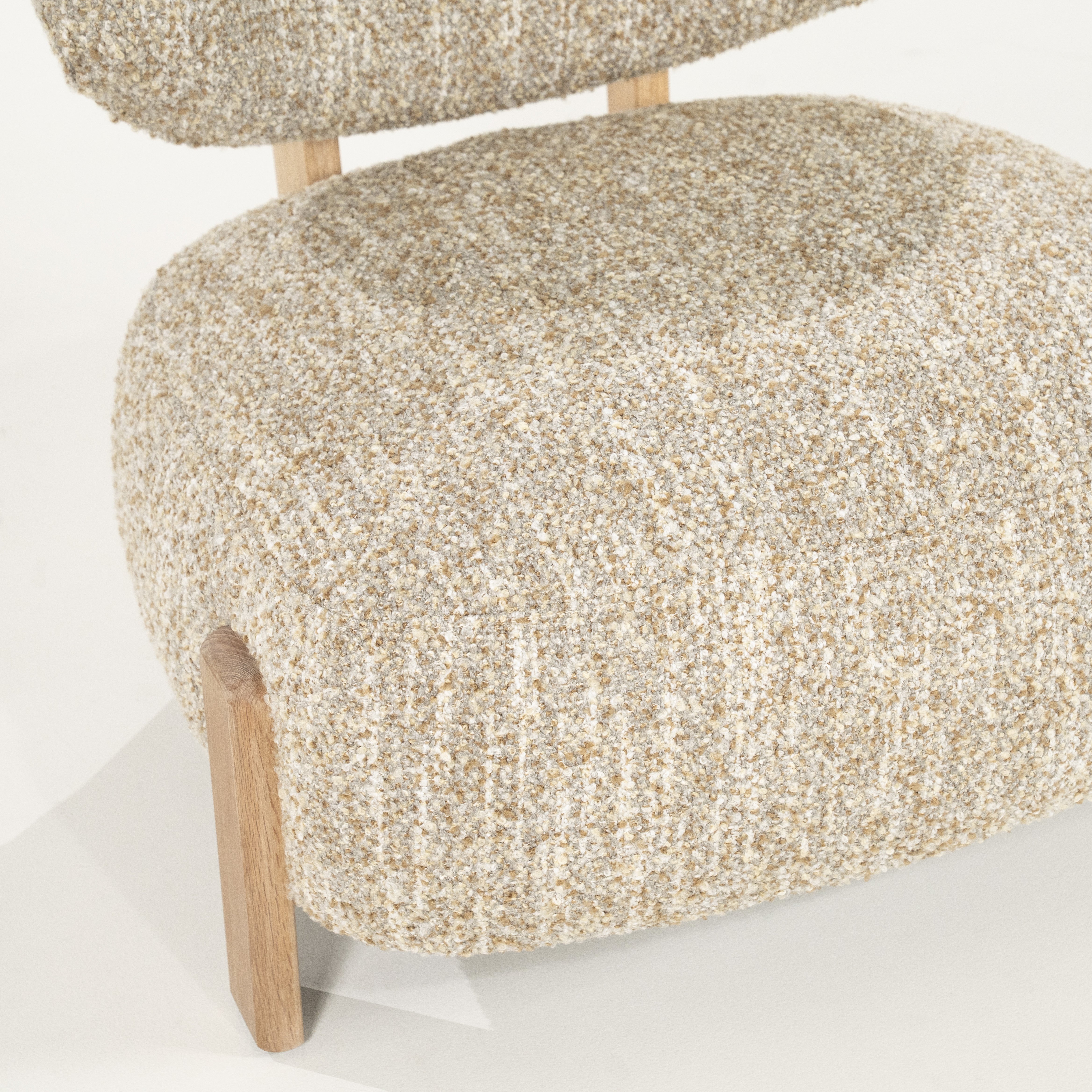 Fauteuil Reid in beige met naturel poot