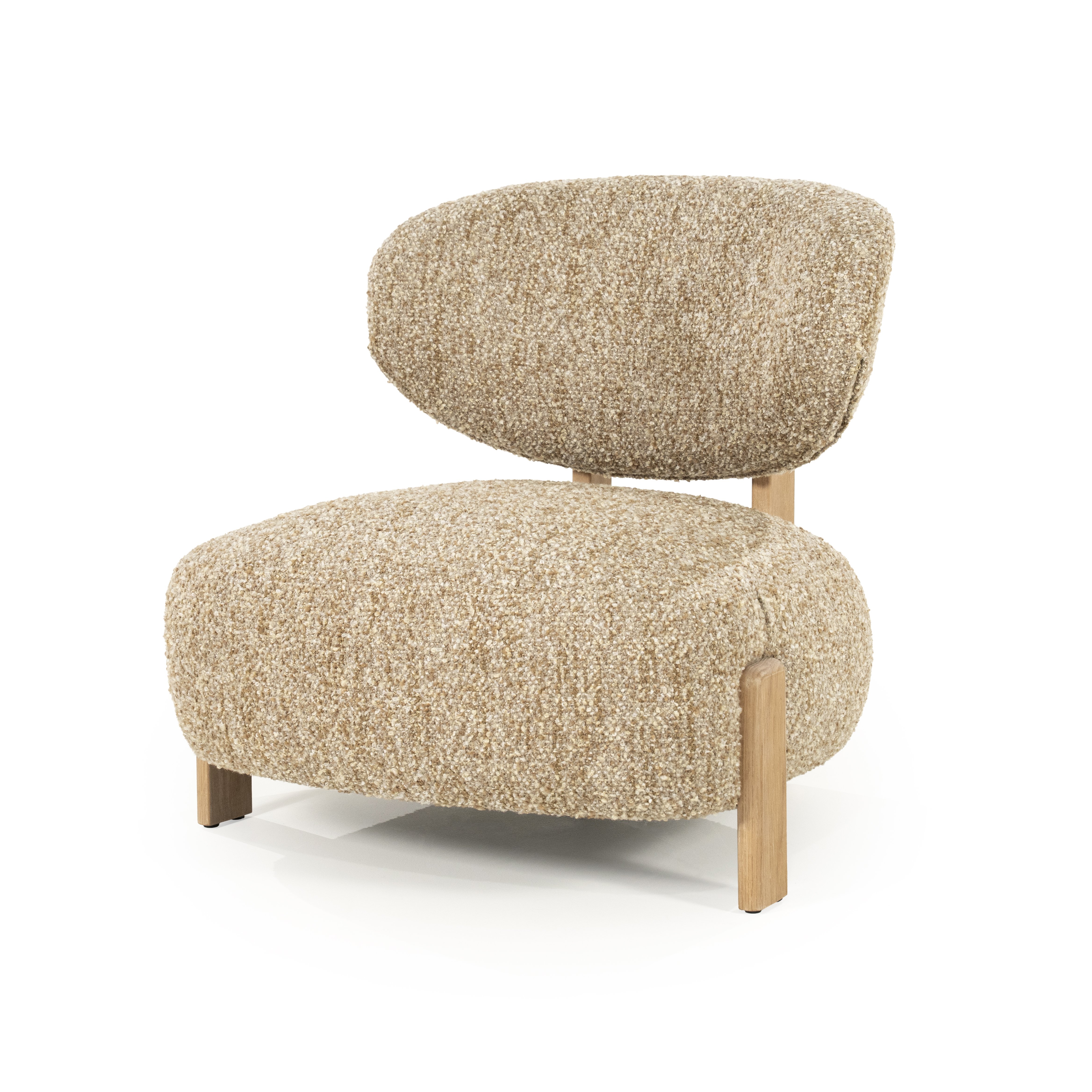 Fauteuil Reid in taupe met naturel poot