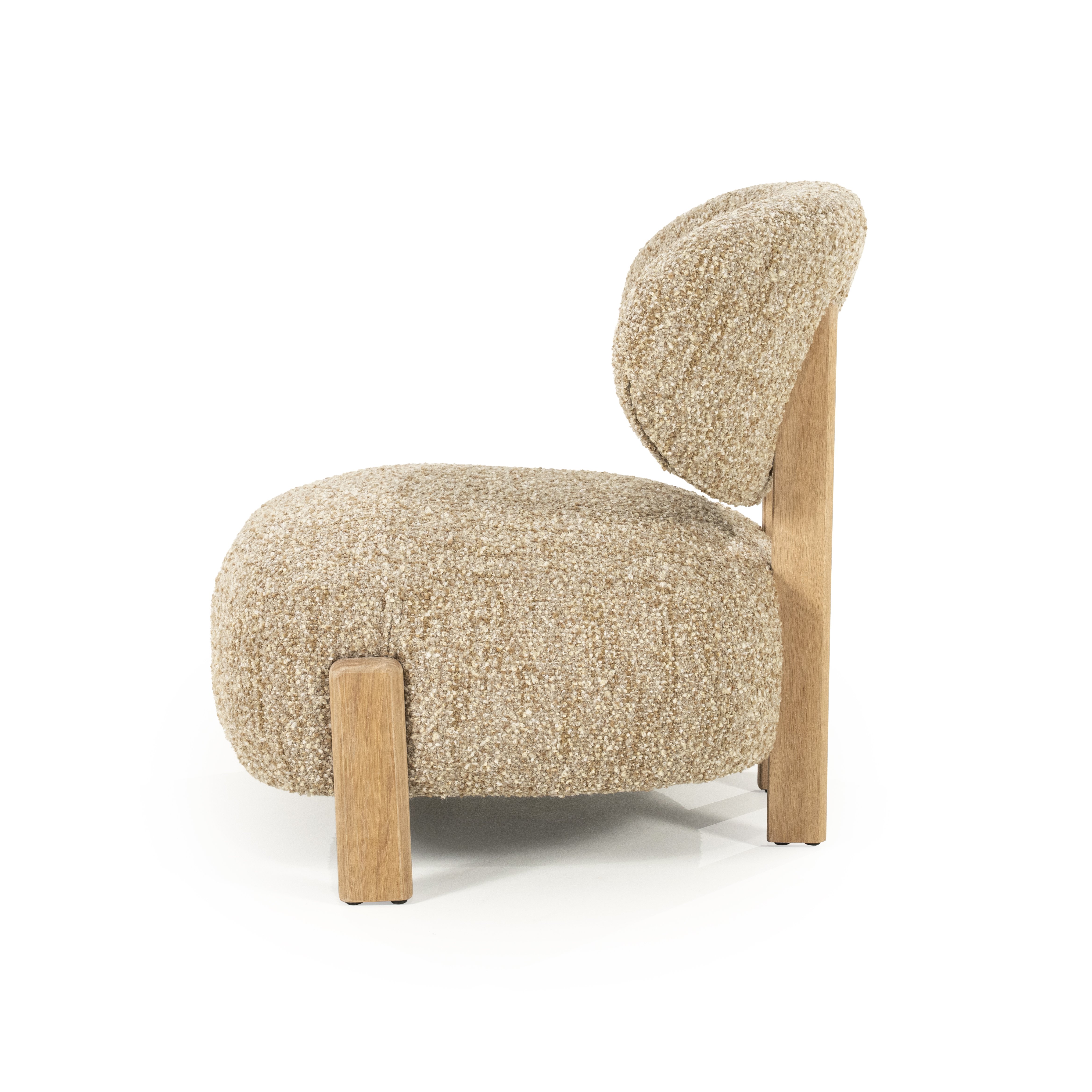 Fauteuil Reid in taupe met naturel poot