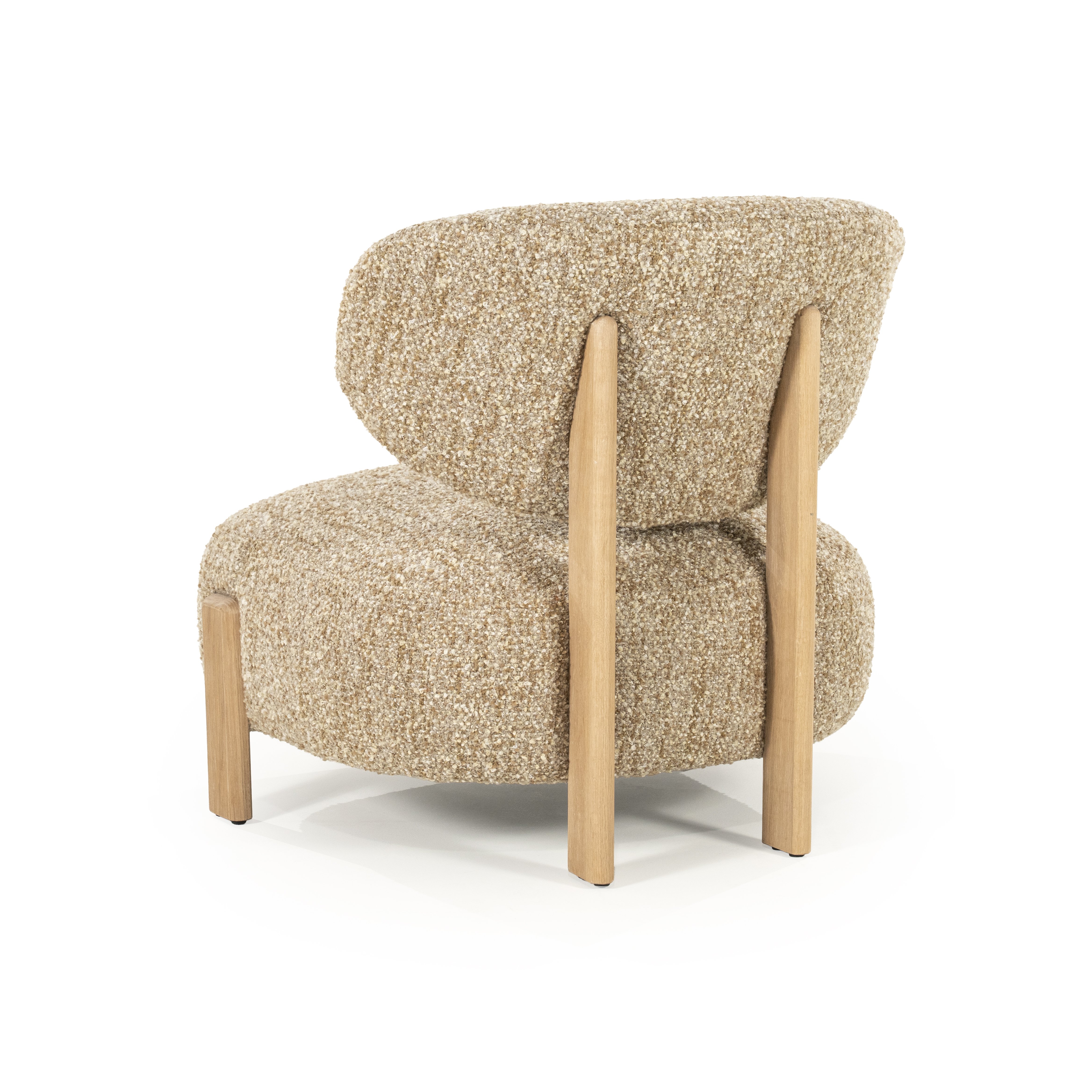 Fauteuil Reid in taupe met naturel poot