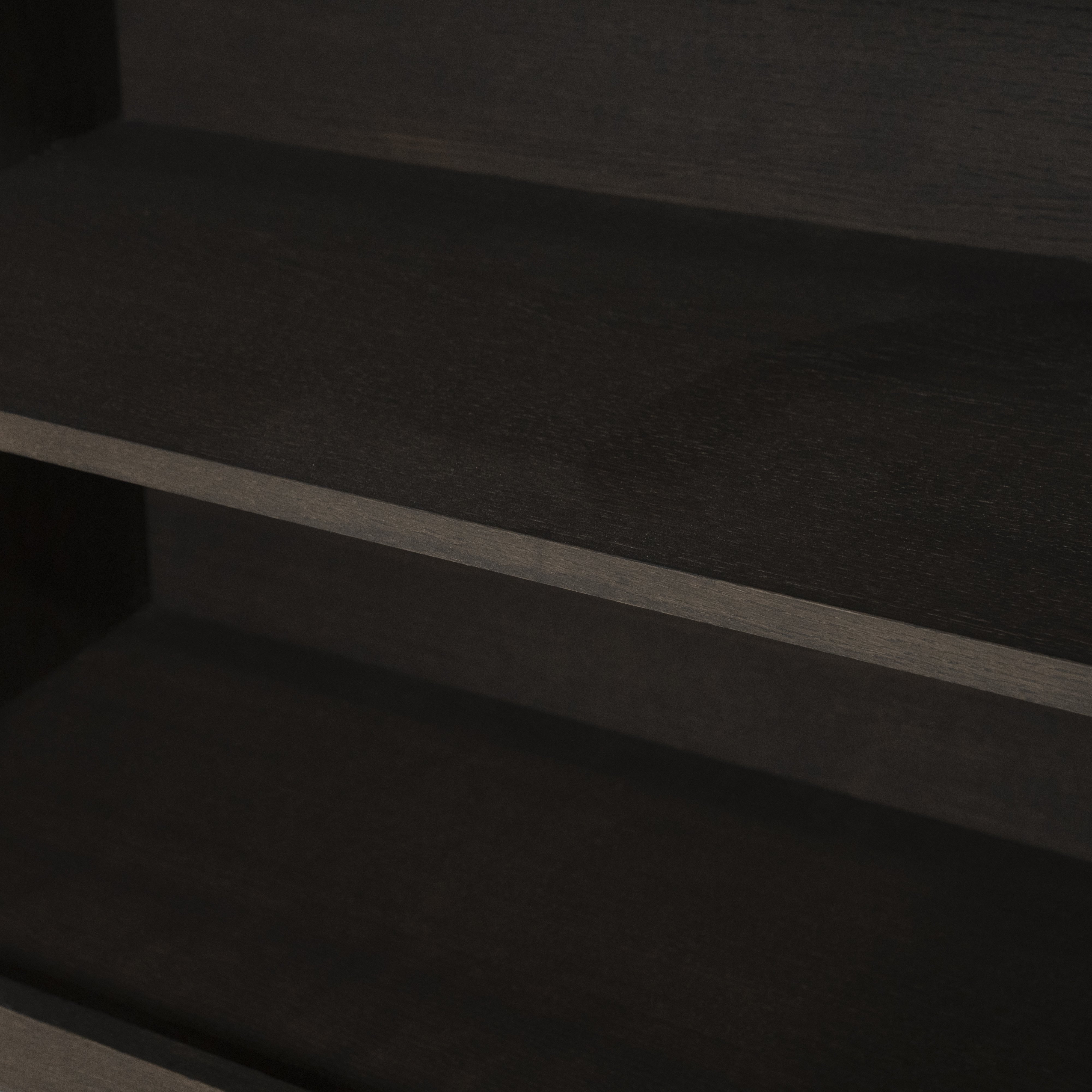 Dressoir Helvo 2 deuren 2 lades 2 open vakken bruin