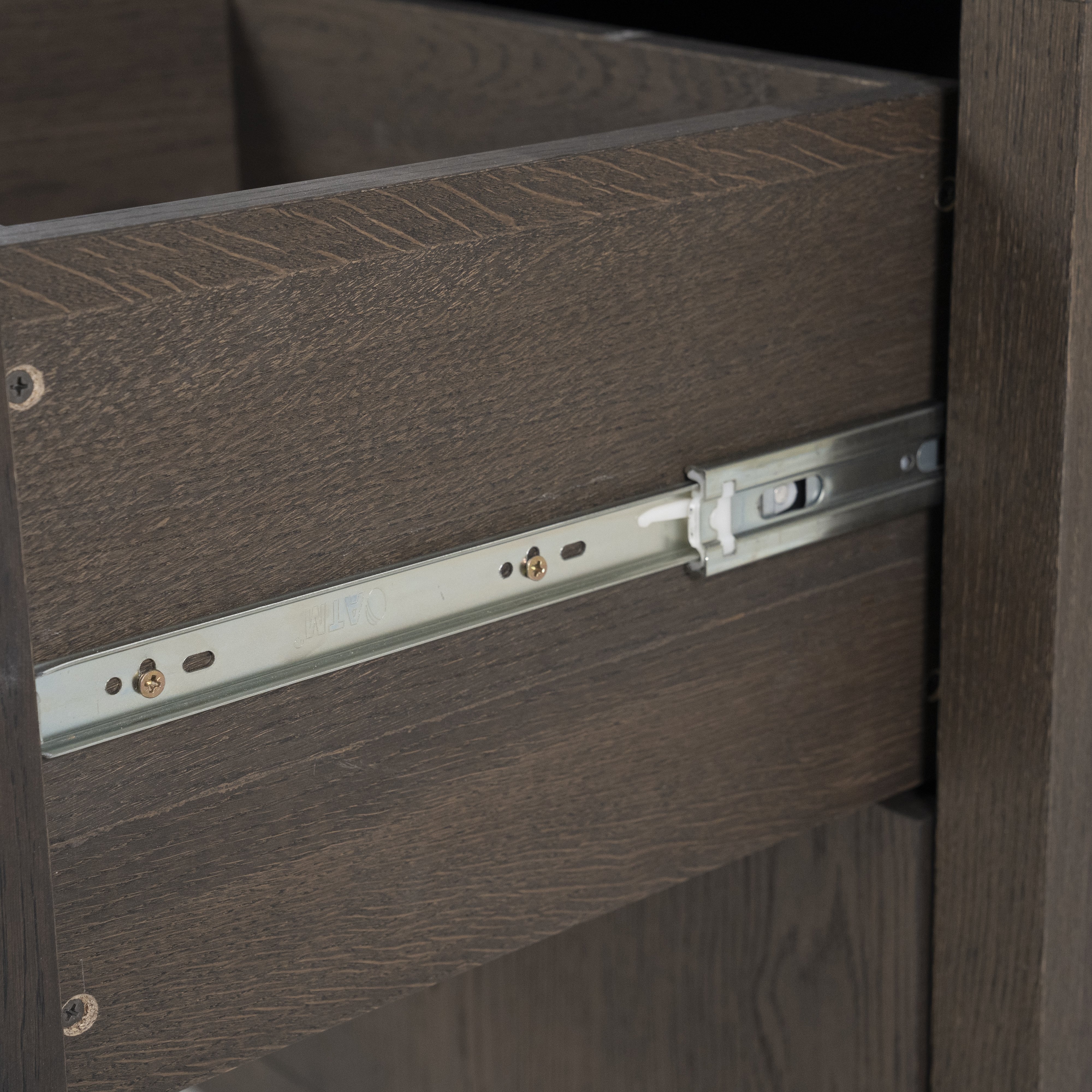 Dressoir Helvo 2 deuren 2 lades 2 open vakken bruin